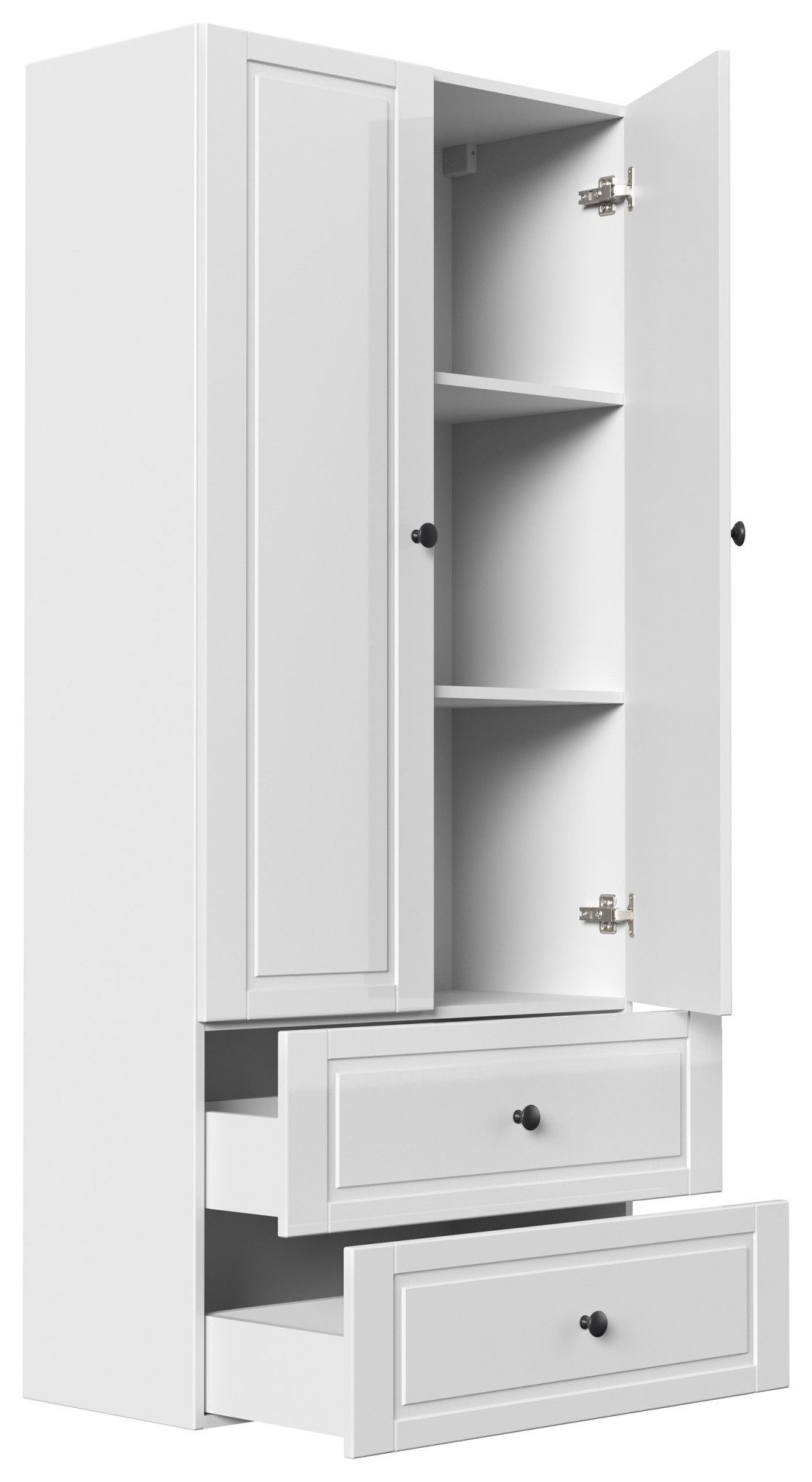 Magnolia Home Hochschrank Badezimmer Hochschrank XL Cottage Weiß hochglanz günstig online kaufen