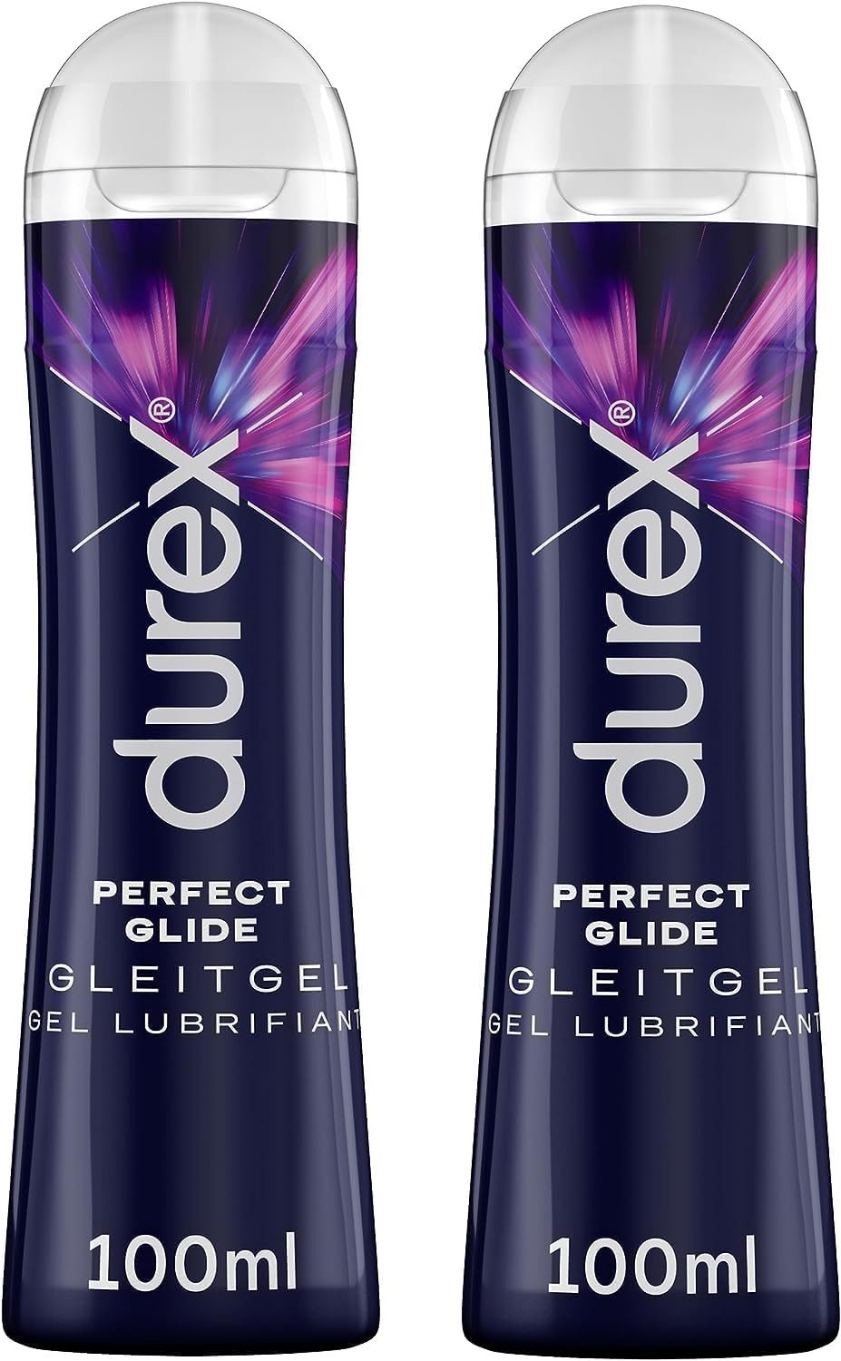 durex Gleitgel Perfect Glide (2 x 100ml), Doppelpack, 2-tlg., für besonders lange Gleitfähigkeit