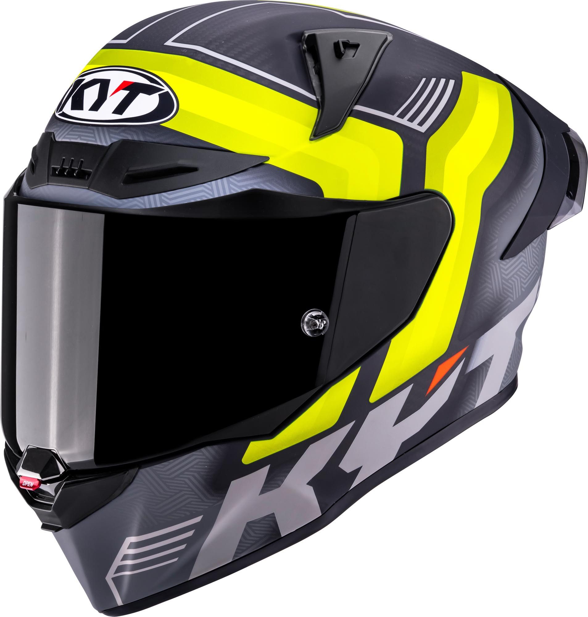 KYT Motorradhelm R1R Carbon Accelerator Helm, antifog beschichtet,vorbereitet für Kommunikationssystem,geeignet