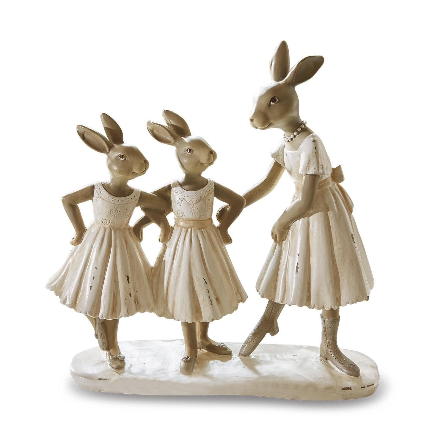 Mirabeau Osterfigur Hasen Danseuses creme/braun günstig online kaufen