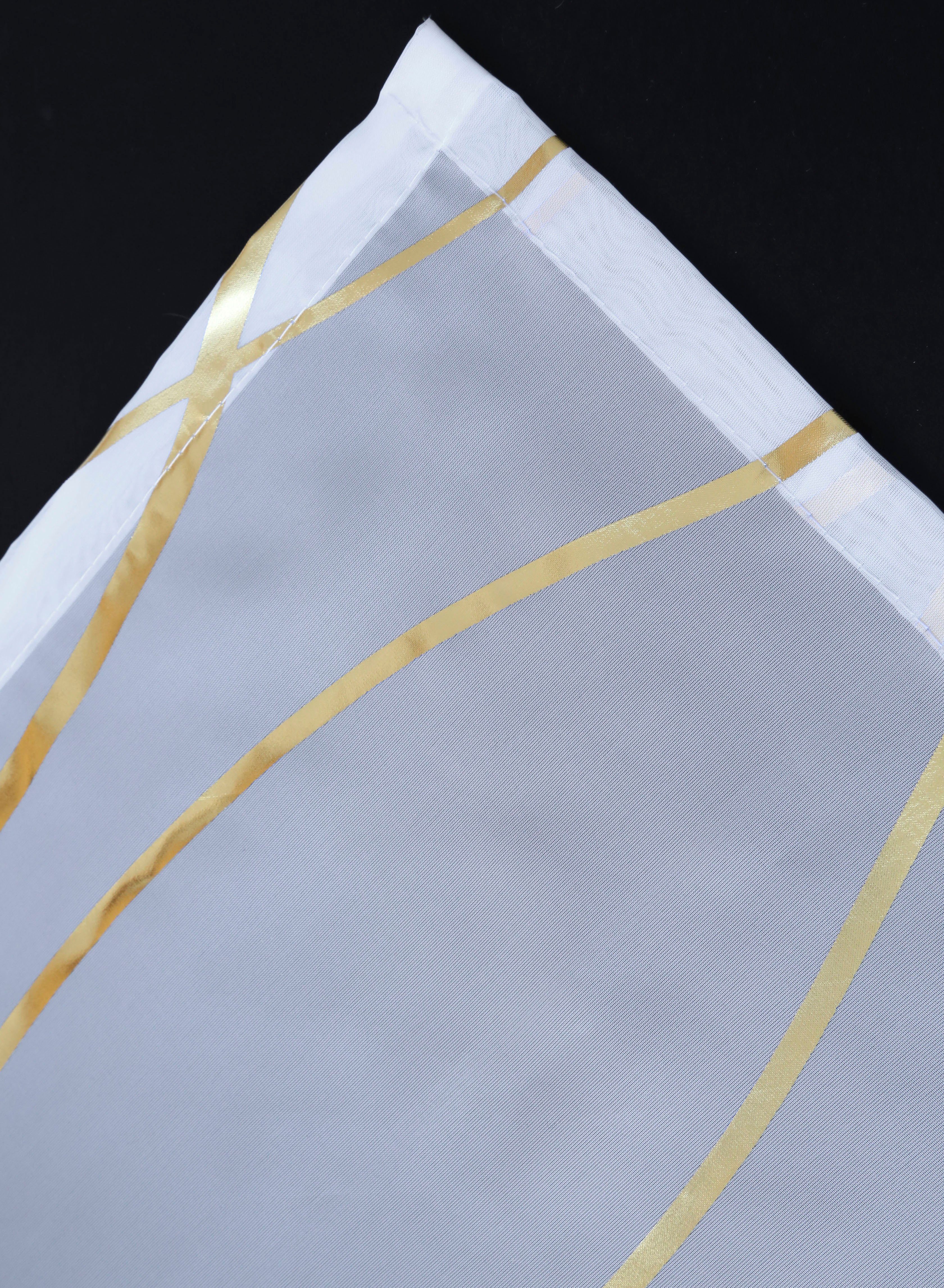 Kräuselband glatt, Gardine (1 gemustert, transparent, Größen Polyester, my St), mit Foliendruck, Alfie, home, transparent, verschiedene
