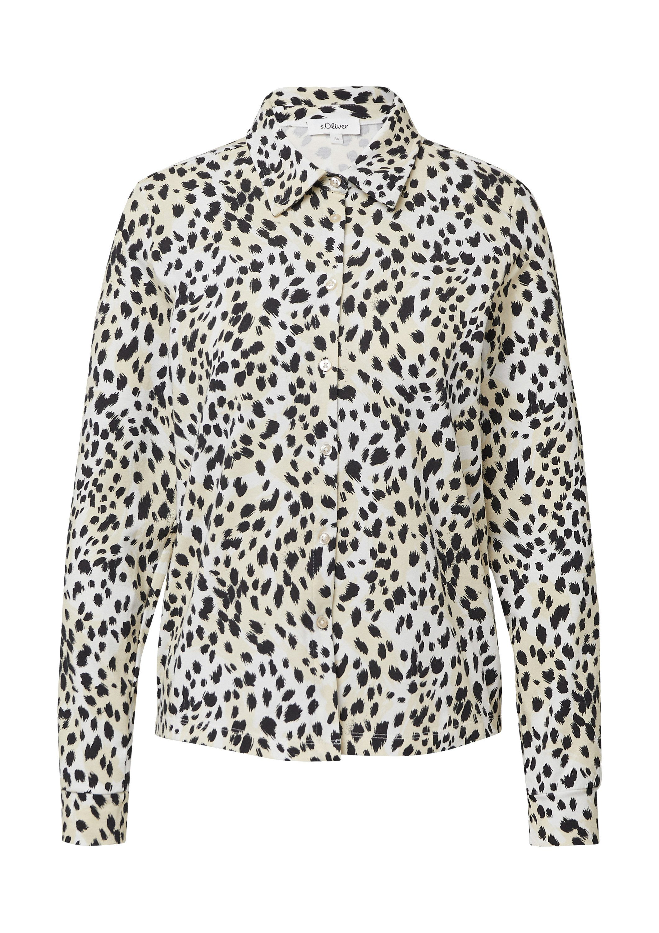 s.Oliver Langarmshirt T-Shirt Elastische Jerseybluse (1-tlg) günstig online kaufen