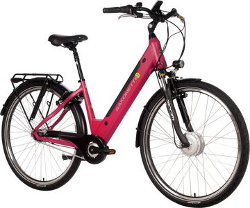 SAXONETTE E-Bike Comfort Plus 4.0, 7 Gang Shimano, Nabenschaltung, Frontmotor, 418 Wh Akku, Pedelec, Elektrofahrrad für Damen u. Herren, Cityrad, Rücktrittsbremse