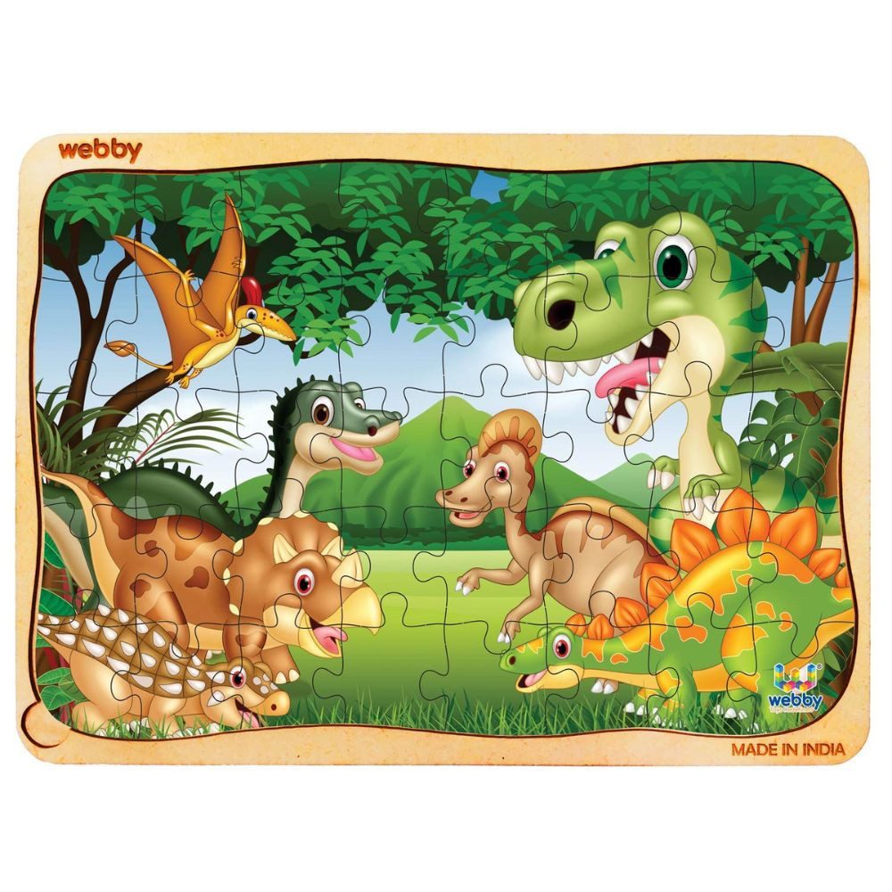 Webby Toys Puzzle Holzpuzzle-Set für Kinder – 40 Teile – Lernspiel ab 3 Jahren, 40 Puzzleteile, Fördert Problemlösungsfähigkeiten