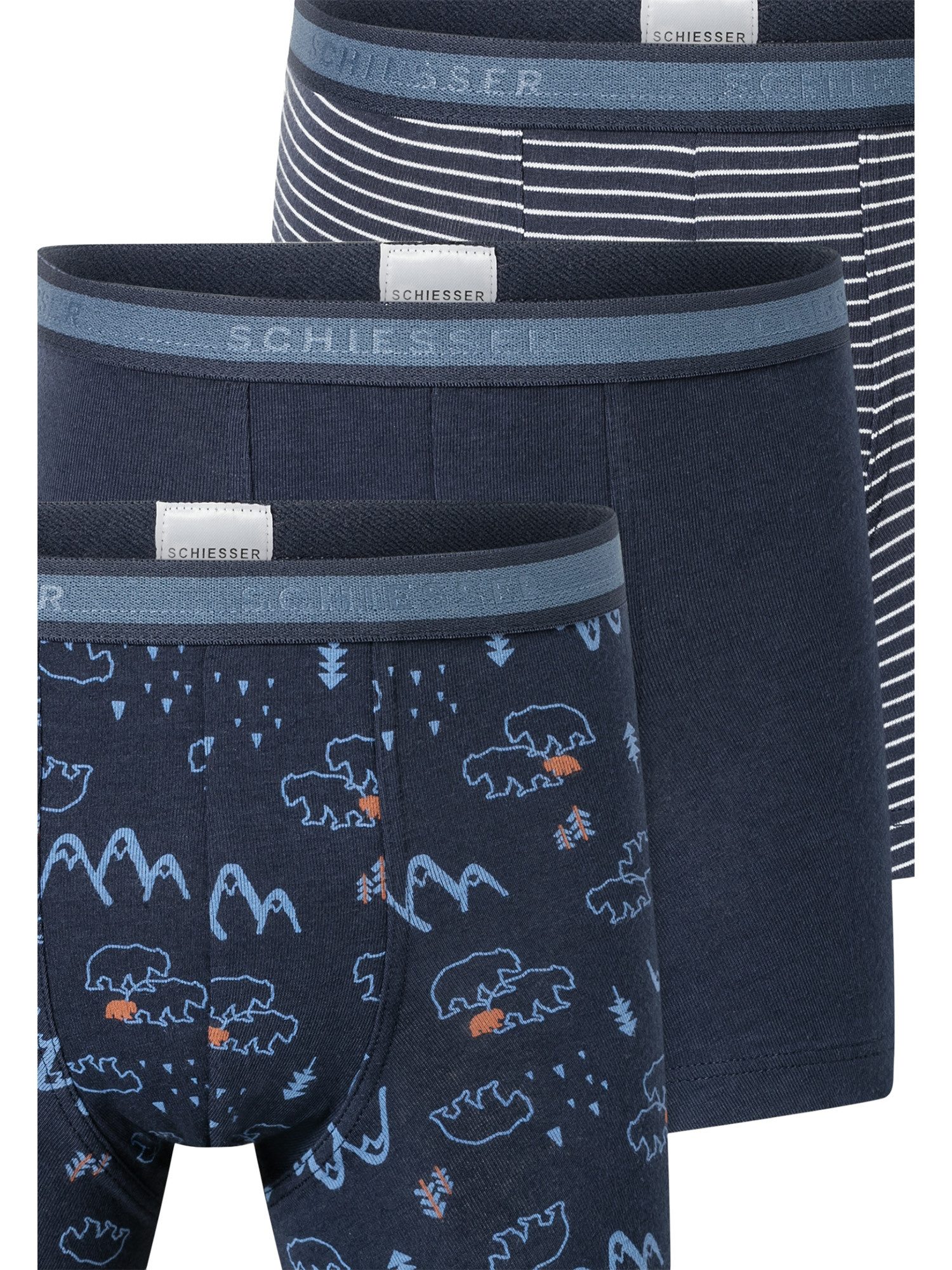 Schiesser Trunk 955 (3-St) unterhose männer boxershort