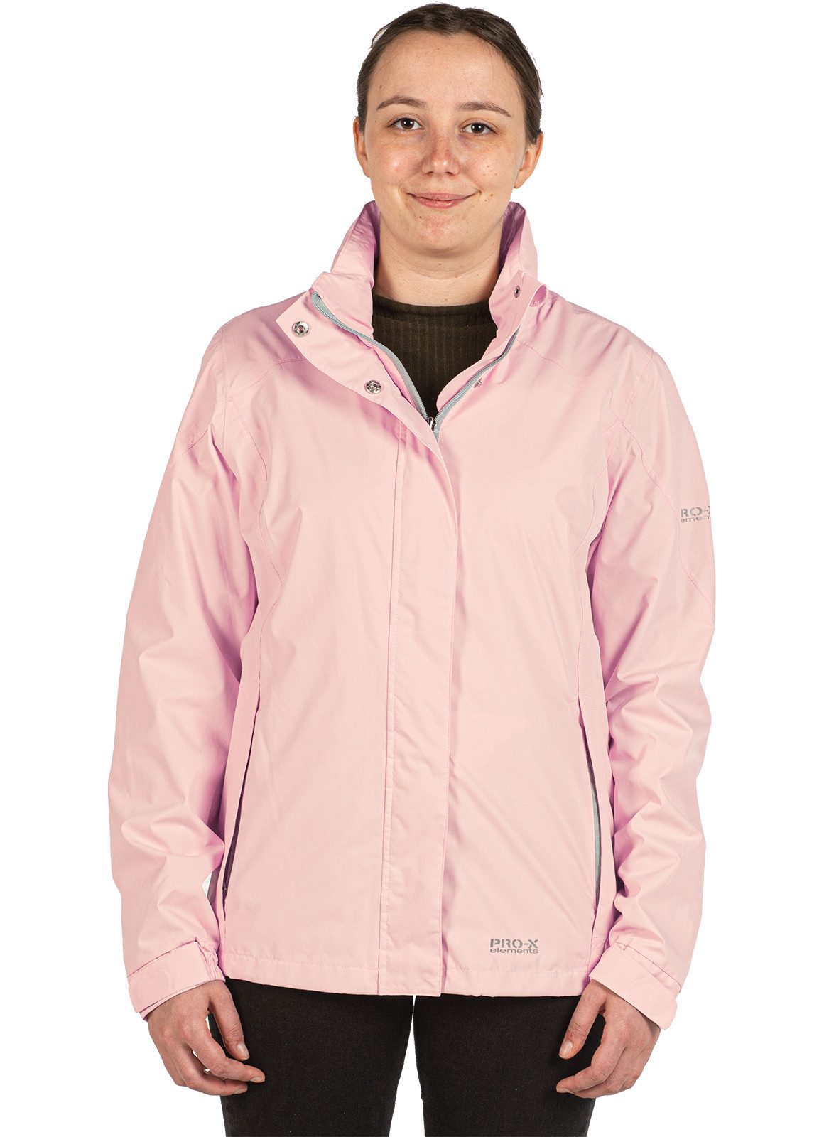 PRO-X ELEMENTS Funktionsjacke CARRIE wasserdicht, atmungsaktiv, im Packsack verstaubar, große Größen Wasserdicht Atmungsaktiv Leicht Im Packsack verstaubar Große Größen