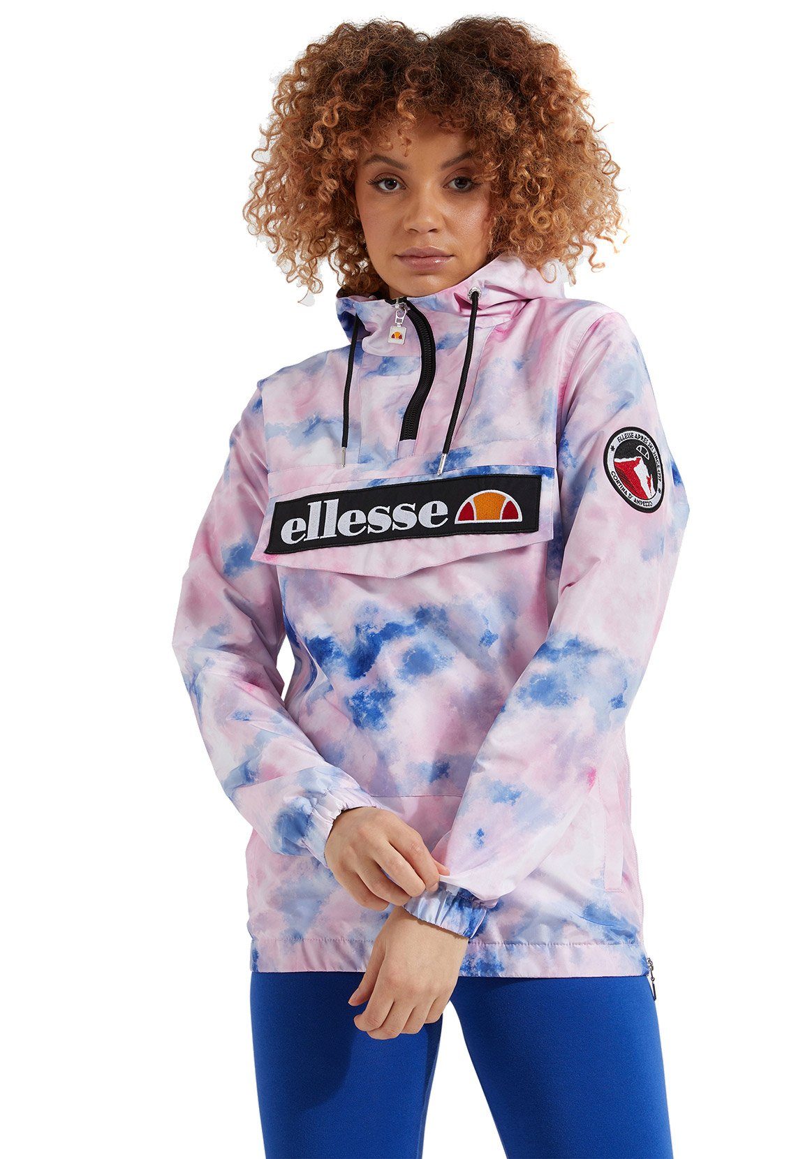 Ellesse Windbreaker Ellesse Jacke Damen MONTEZ TIE DYE JACKET Tie Dye Rosa  Blau Weiß