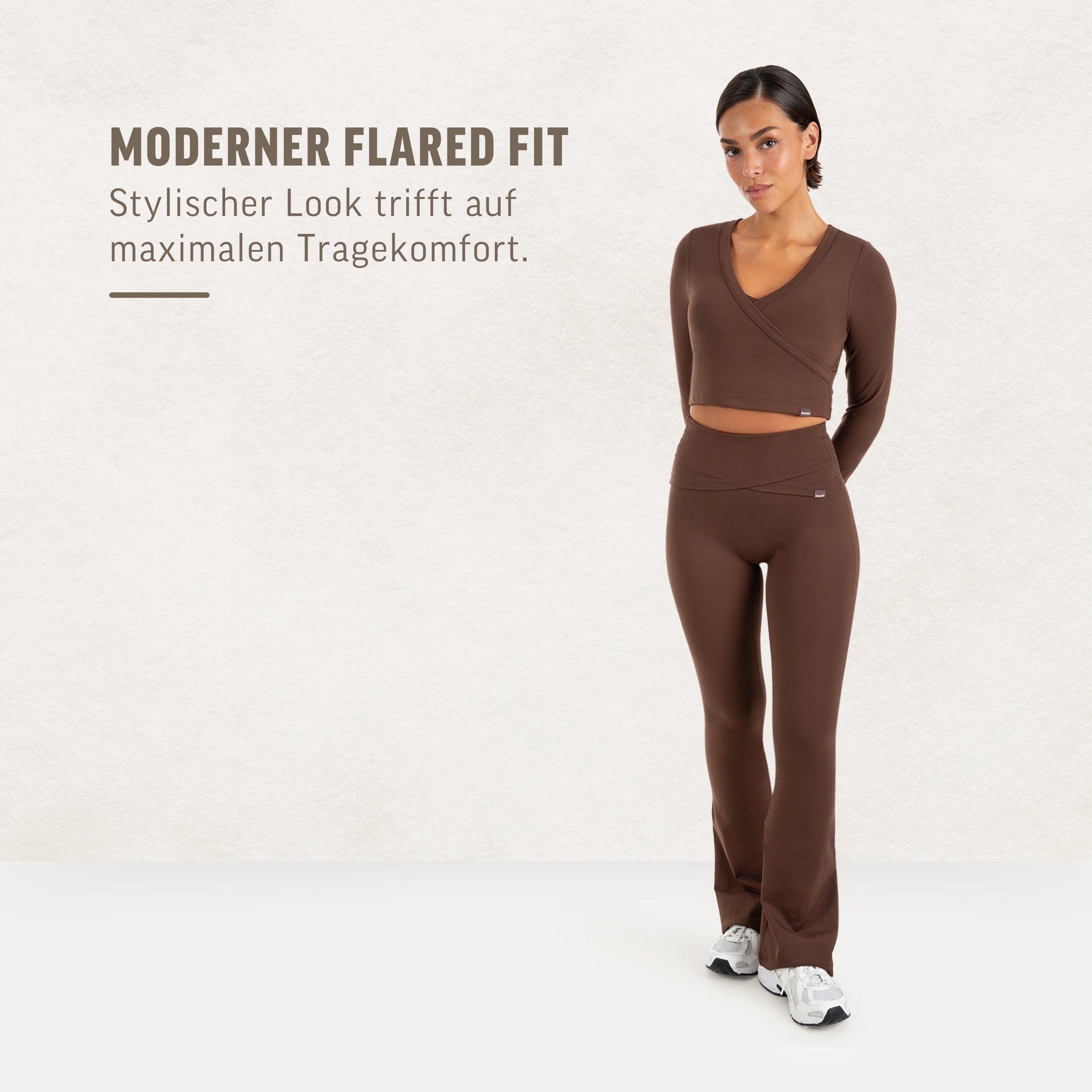 Smilodox Leggings Florea Damen, Schlaghose, Soft Touch & Stretch, für Gym & Alltag Flared Fit, Soft Touch, Blickdicht, Komfortbund – Bild 3 von 5