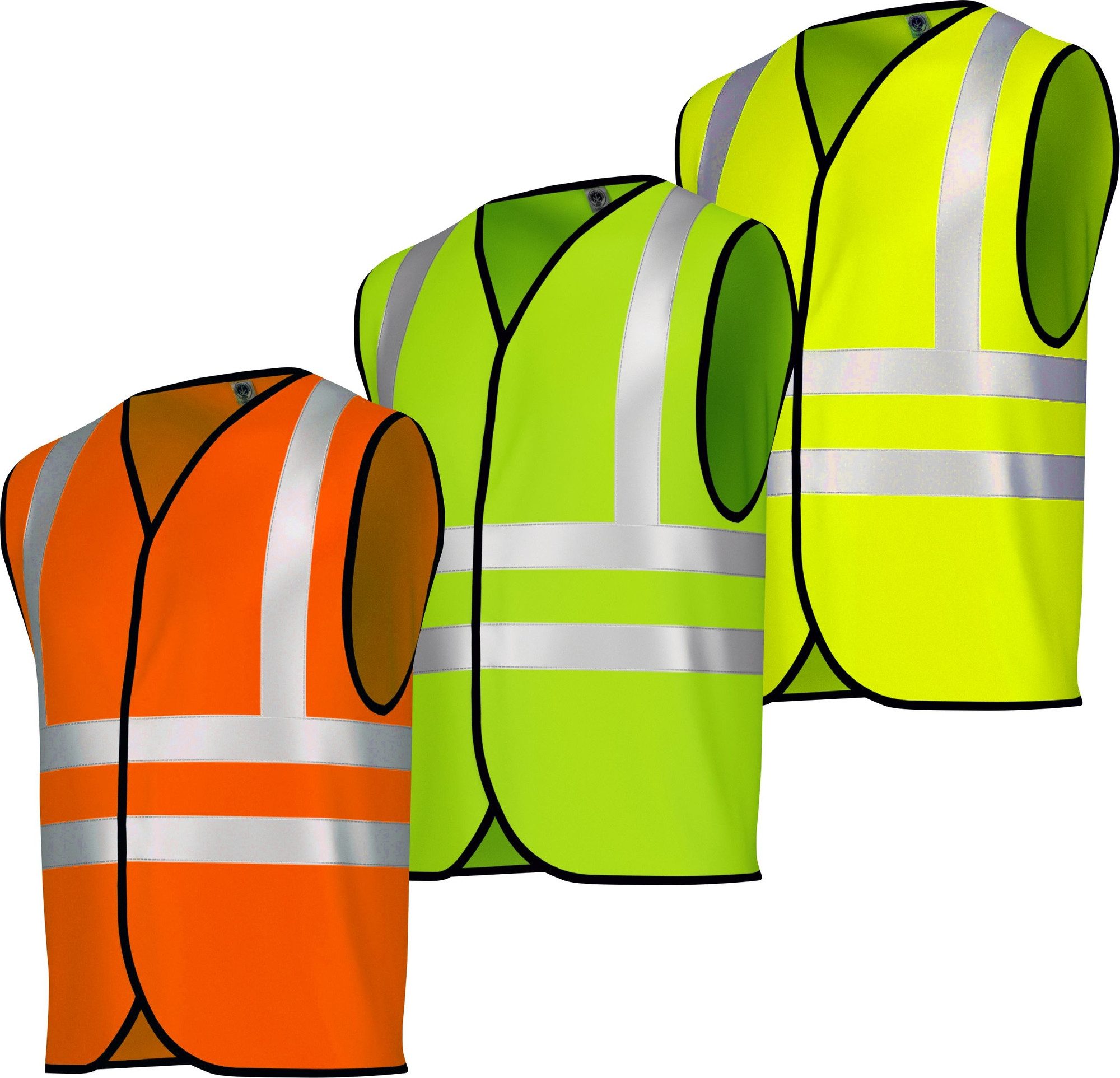 OMKA Warnweste OKWW001 4er-Pack (Spar-Set, 4er-Pack) 4x Warnweste Sicherheitsweste Auto Sicherheitswarnweste Pannenweste