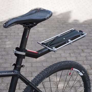 MidGard Fahrrad-Gepäckträger für Sattelstütze aus Aluminium, mit Reflektor für E-Bike MTB Rennrad