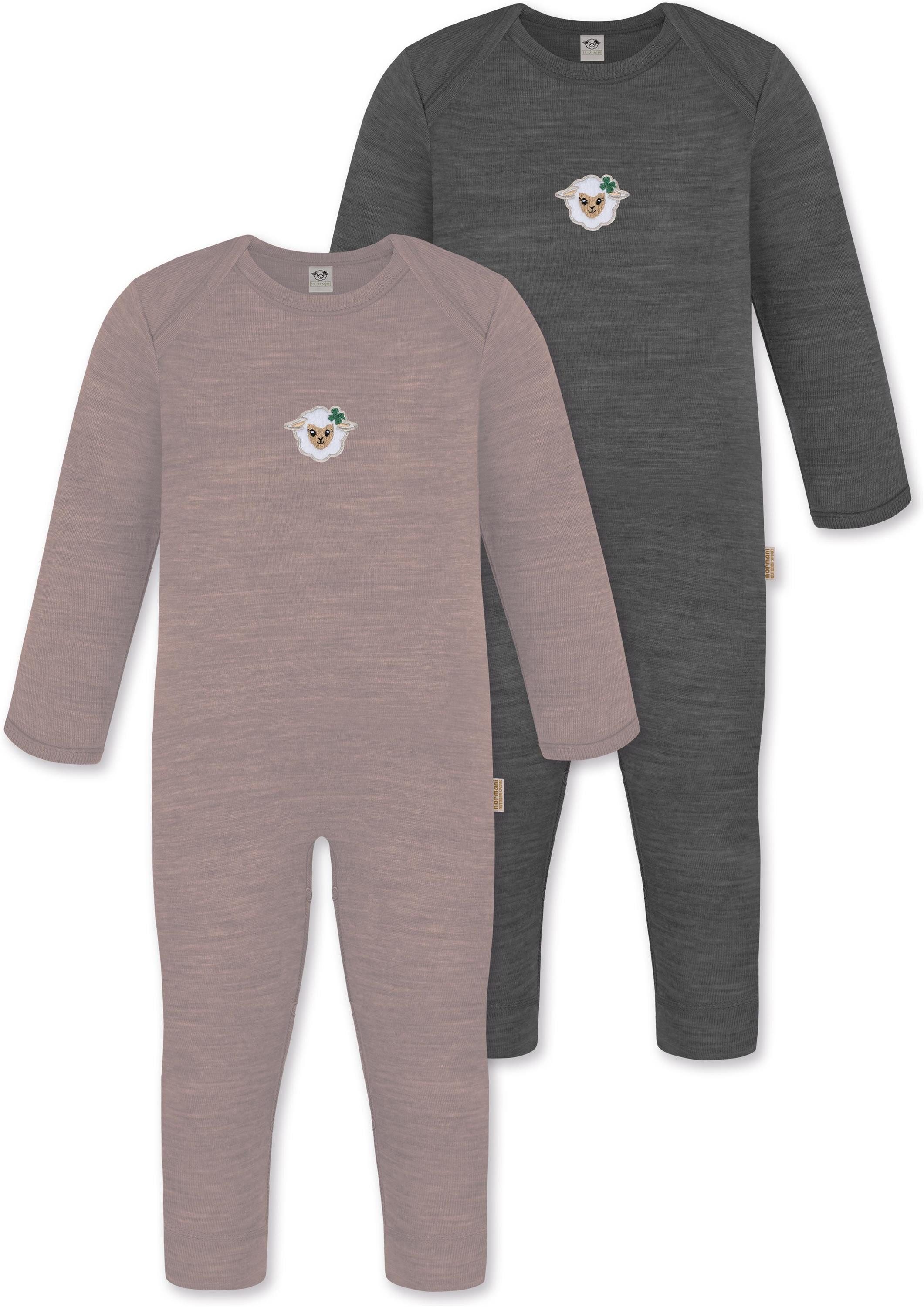 Langarmwickelbody 2er Pack Baby Merino Strampler Waverly