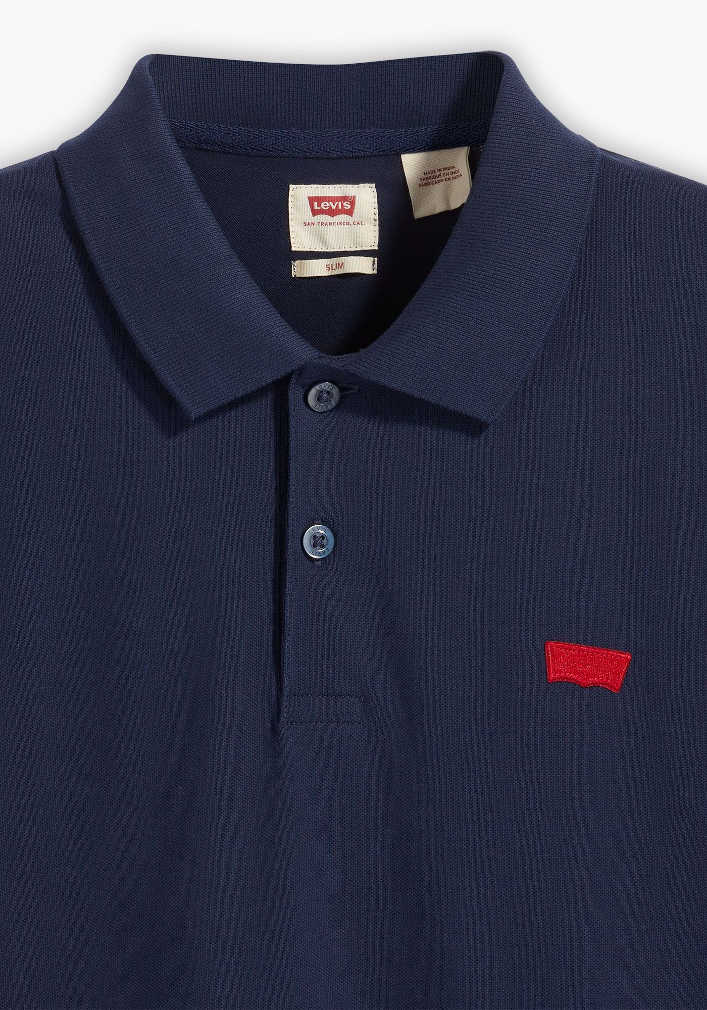 Levi's® Langarm-Poloshirt mit Logo Stickerei
