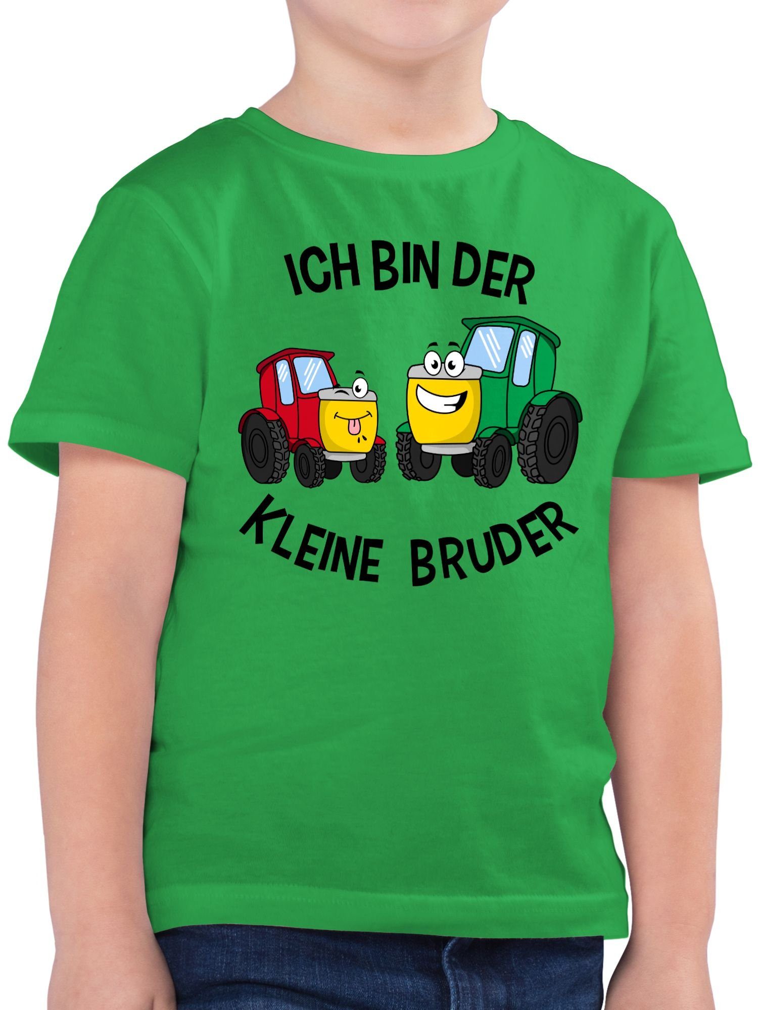 Shirtracer T-Shirt Ich bin der kleine Bruder Traktor Kleiner Bruder 1 Grün