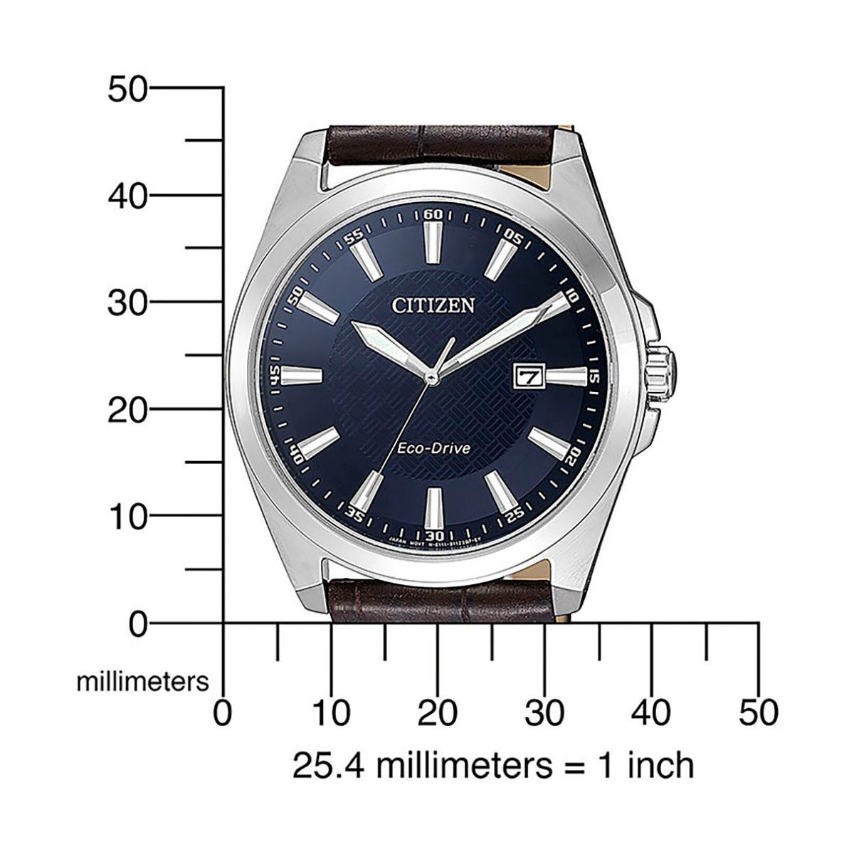 Citizen Solaruhr BM7108-22L, Armbanduhr, Herrenuhr, Datum, Saphirglas, Lederarmband