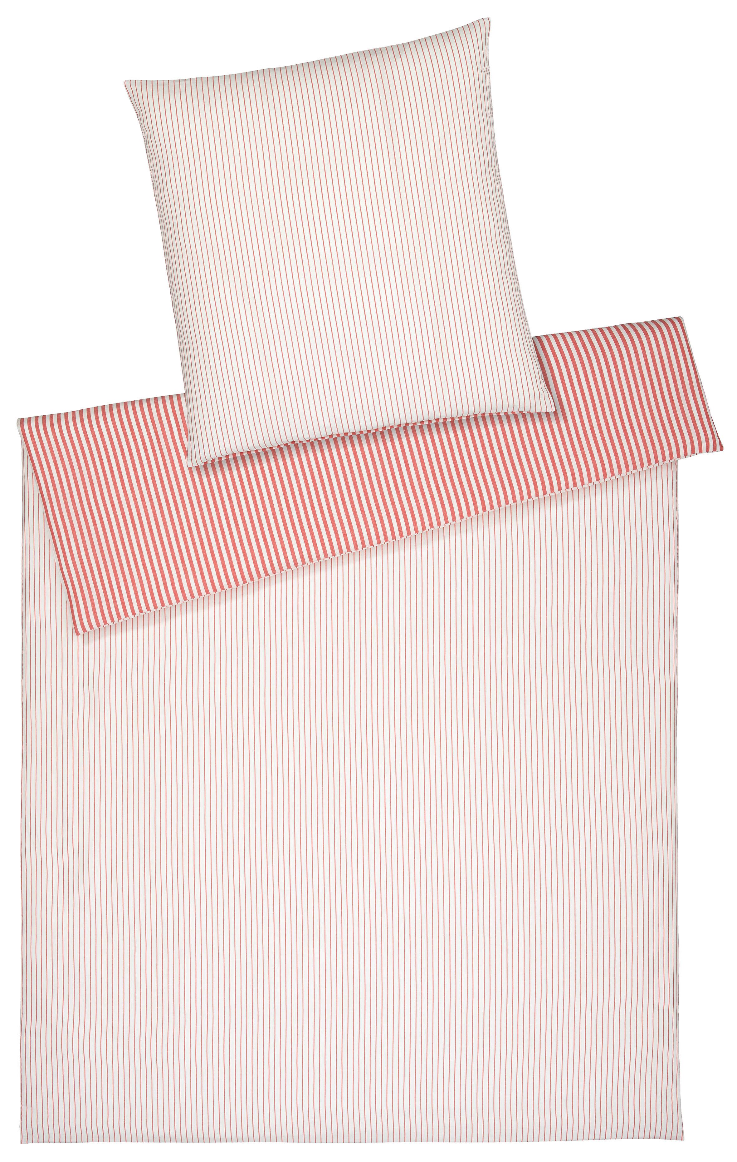 Elegante Bettwäsche Bold, Halbleinen, 2 teilig, angenehmes Hautgefühl