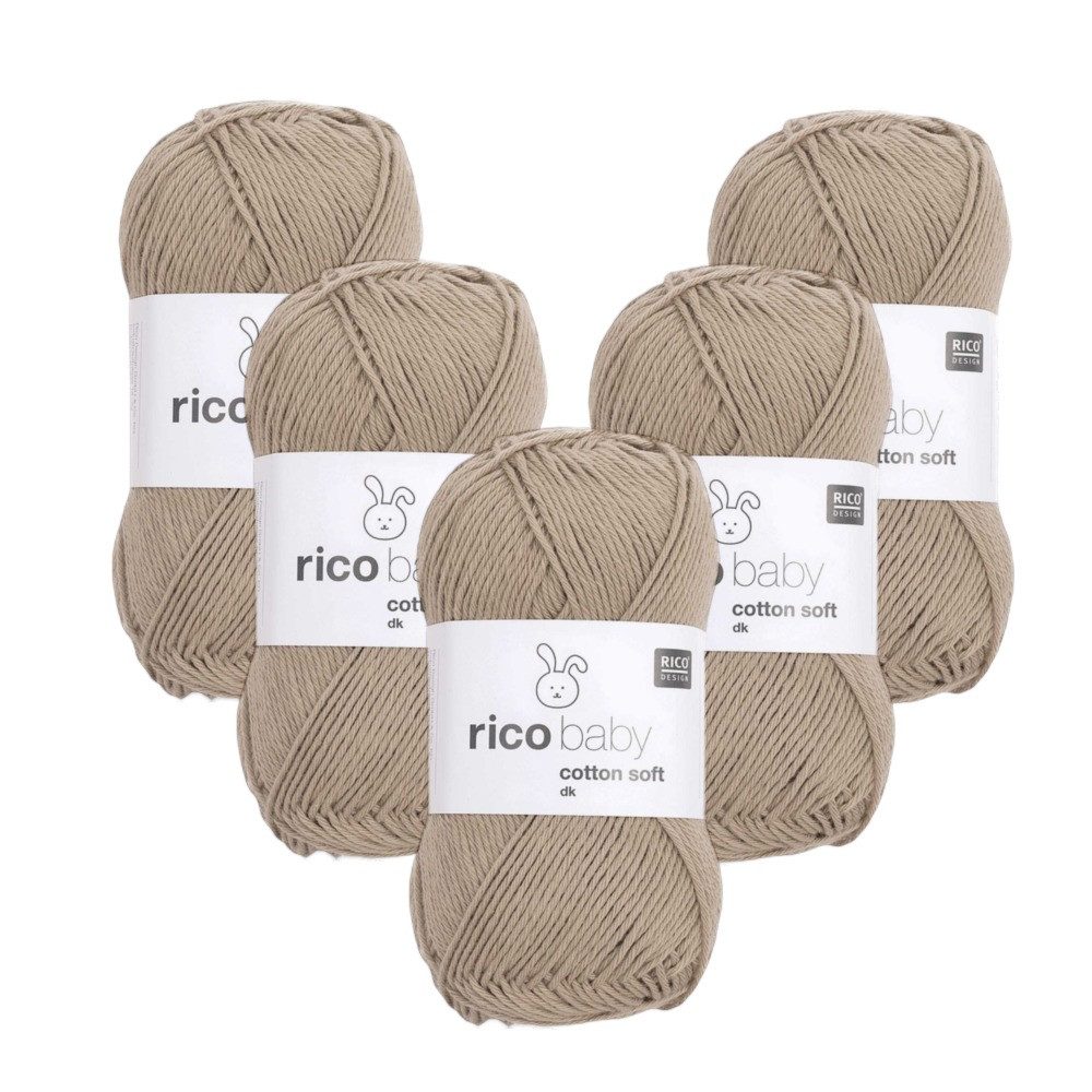 Rico Design 5 x RICO BABY COTTON SOFT DK Häkelwolle, 250 m