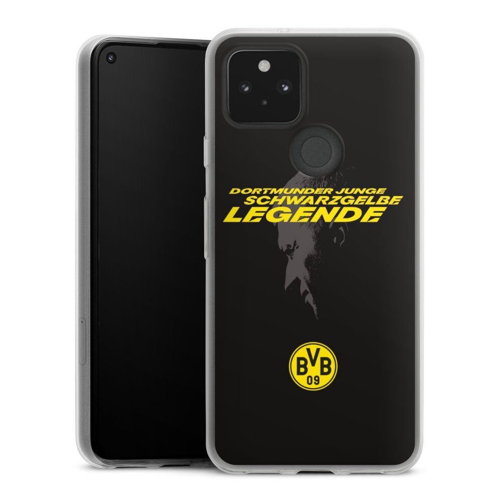 DeinDesign Handyhülle Marco Reus Borussia Dortmund BVB Danke Marco Schwarzgelbe Legende, Google Pixel 5 Slim Case Silikon Hülle Ultra Dünn Schutzhülle