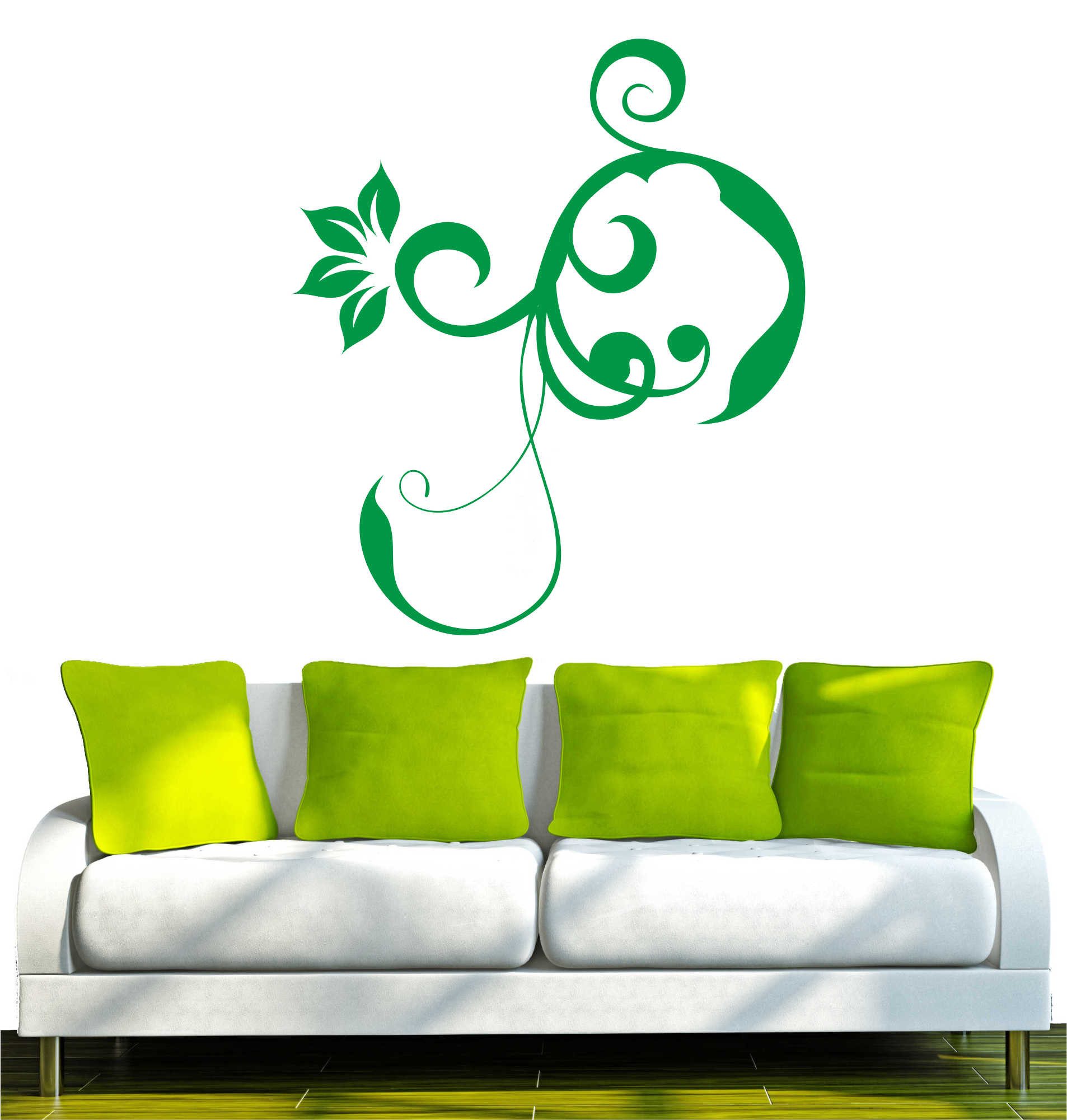 INDIGOS UG Wandtattoo Wandtattoo - Wandaufkleber - w313 Blume Ranke Baum Pflanze Garten