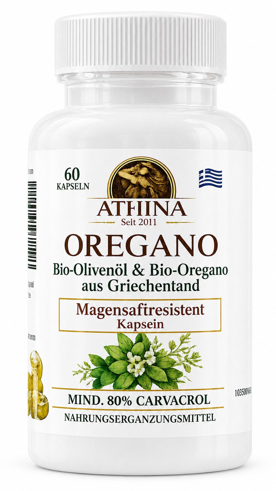Athina Oregano Öl Vegan Bio magensaftresistent Kapseln