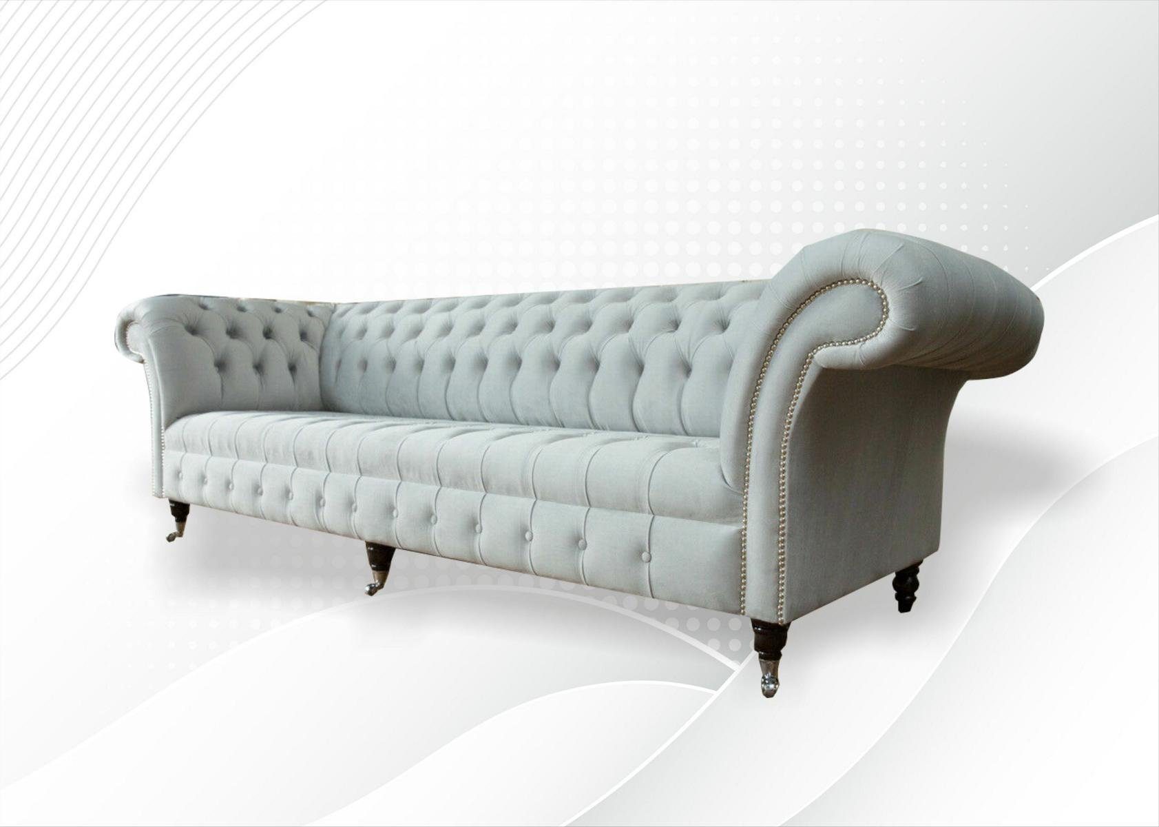 JVmoebel Chesterfield-Sofa, Couch Sitzer cm 265 Design 4 Sofa Chesterfield Sofa