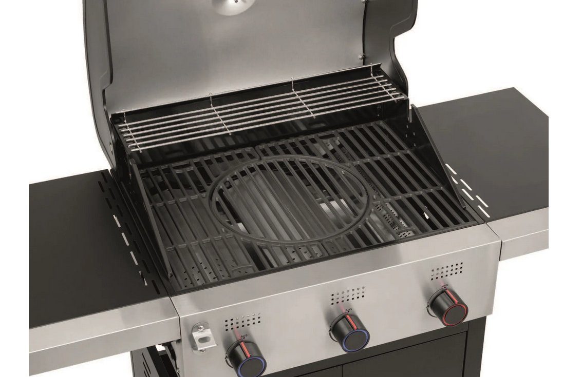 Tepro Gasgrill Keansburg 3 SE, 3-Brenner, Gussrost, abklappbare Seitenablagen