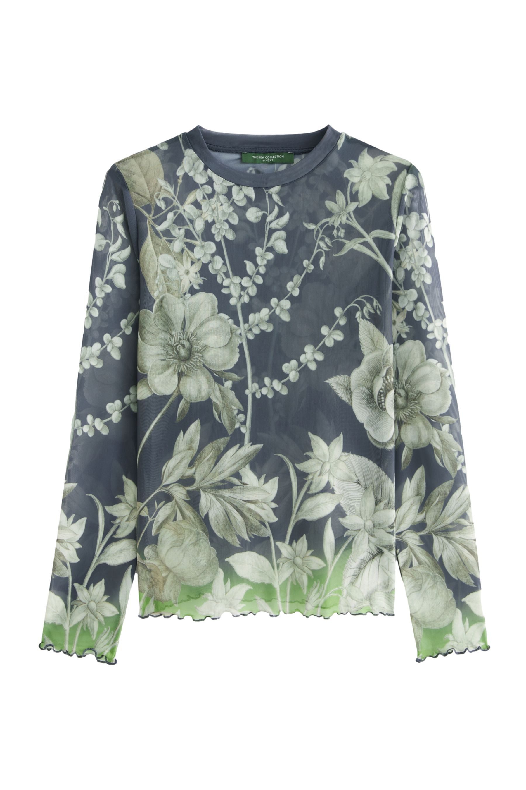 Langarmshirt Langärmliges Top mit Blumenmuster