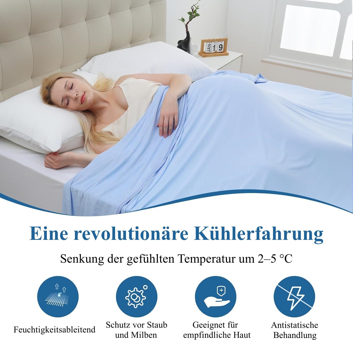 Elegear Sommerbettdecke Kühldecke Selbstkühlend doppelseitig – günstig online kaufen