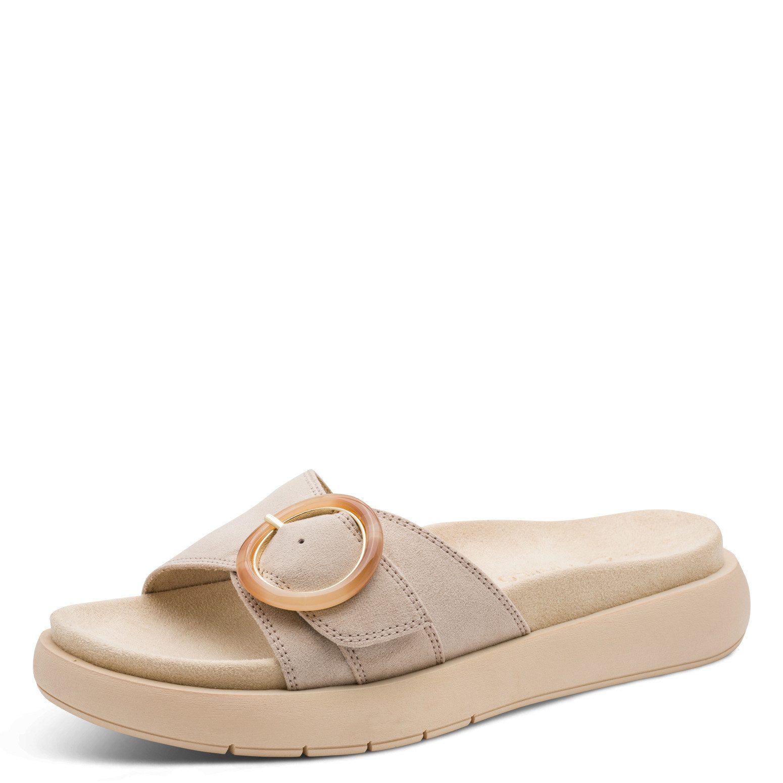 MARCO TOZZI Pantolette Keilabsatz, Schlupfschuh mit seitlichem Stretcheinsatz