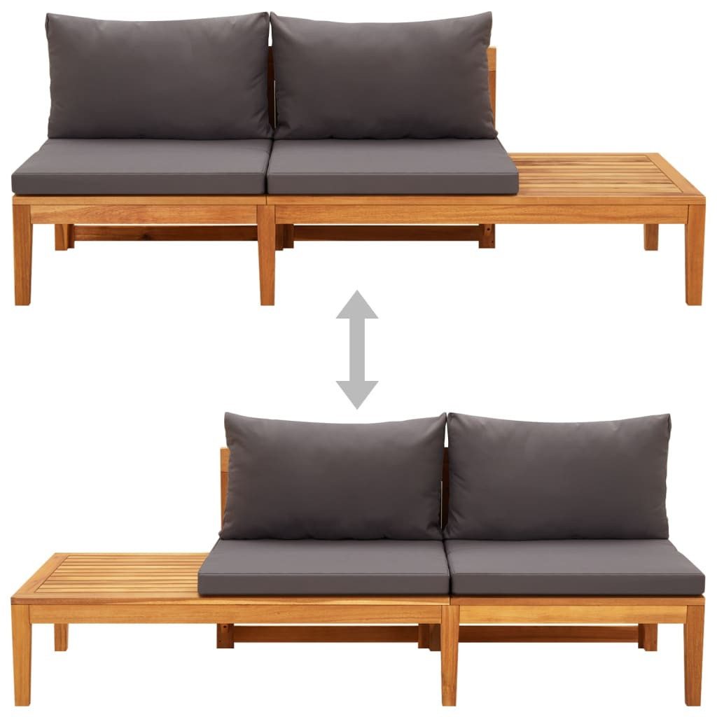 vidaXL Sofaelement Gartenbank mit Tisch & günstig online kaufen