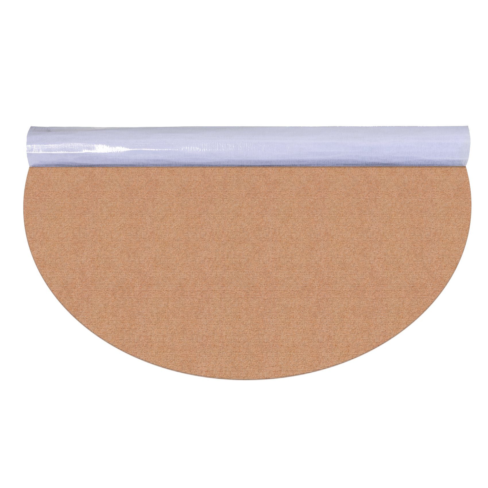ANRO Bodenschutzmatte NEMESIS Bürostuhl Matte Teppich für Hartboden, Bodenschutz - gerollt, 1-St., Einzelpackung, geräuschdämpfend rutschfest Kurzflor Rund 90cm Uni Karamell