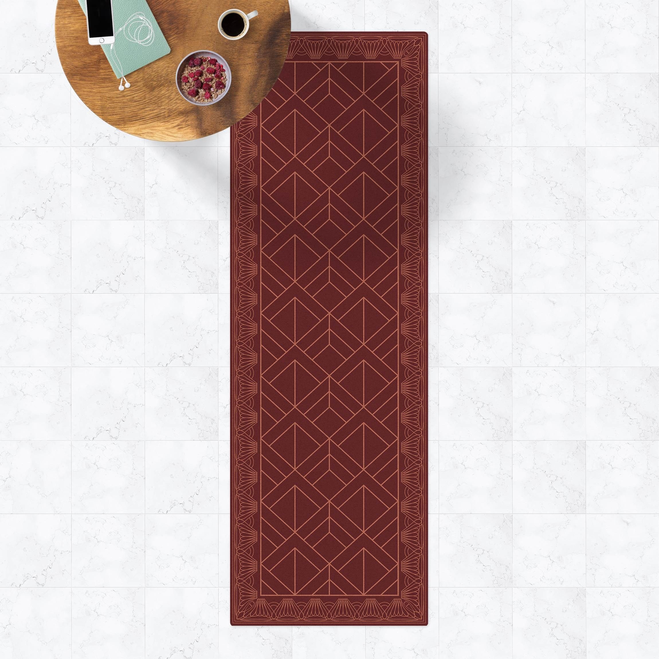 Bilderdepot24 Läufer Kork Teppich Wohnzimmer Schlafzimmer Flur lang modern funktional