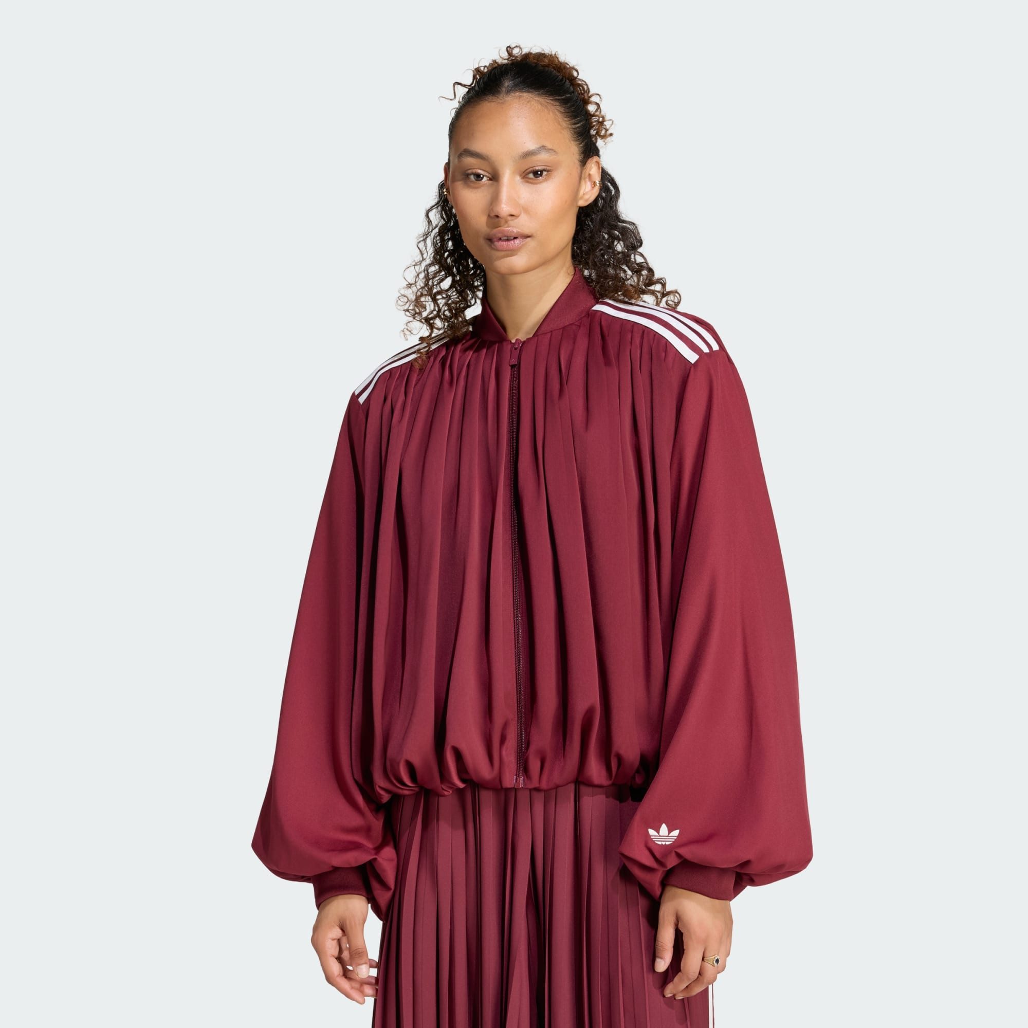 adidas Originals Sweatshirt ORIGINALS JACKE, SATIN, PLISSIERT (1-tlg)