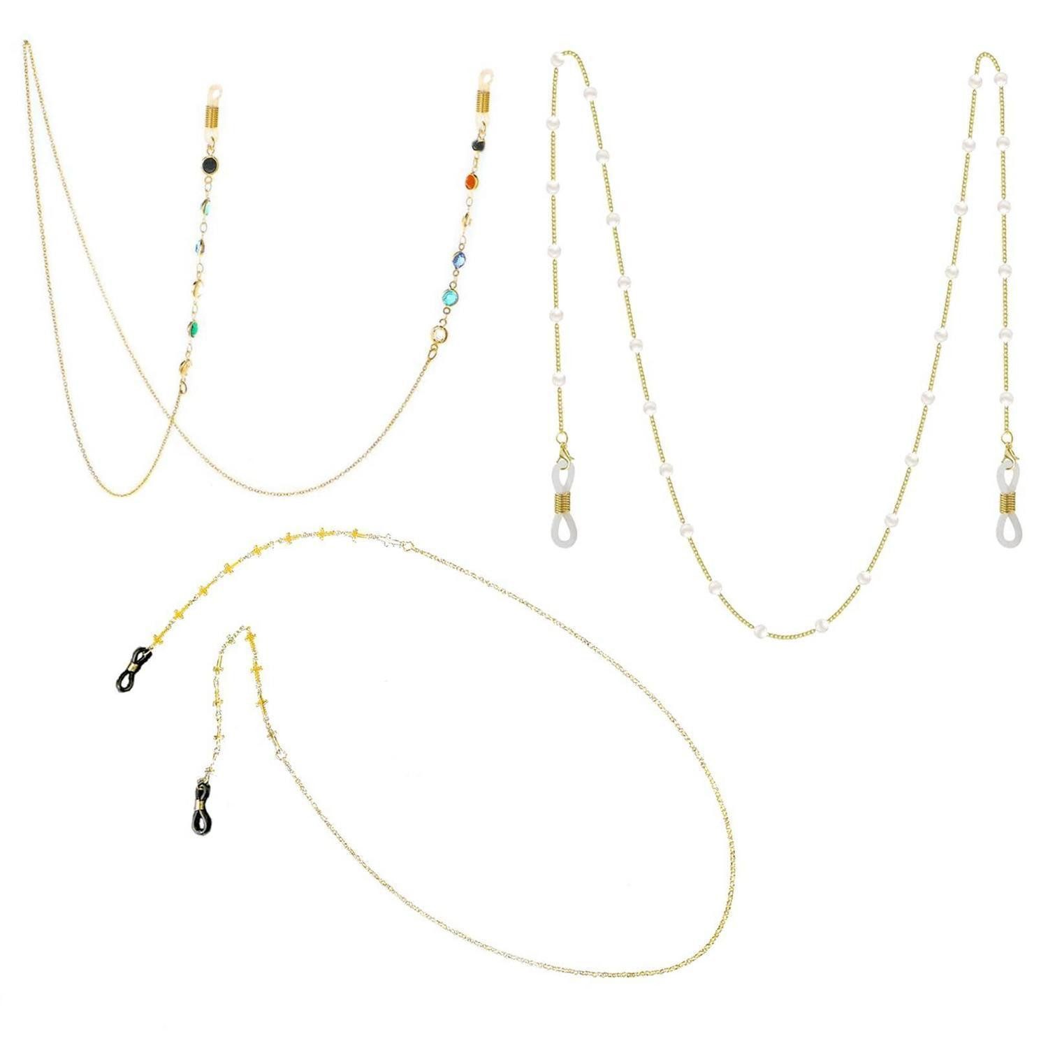 LuxusKollektion Brillenkette Brillenkette 3er-Set Verstellbar Mode