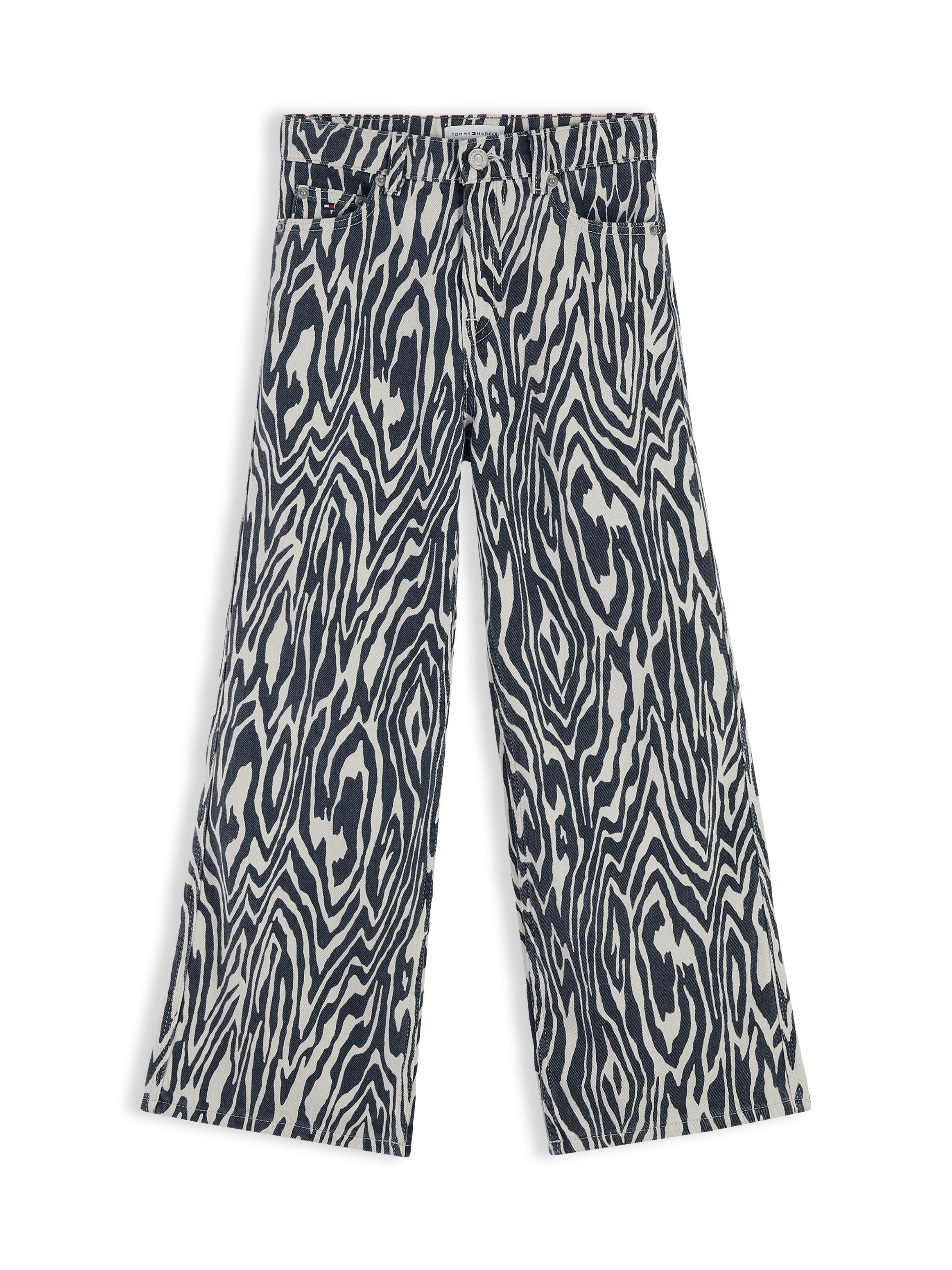 Tommy Hilfiger Weite Jeans Allover bedruckt, Regular Fit, Kinder bis 16 Jahre – Bild 4 von 5