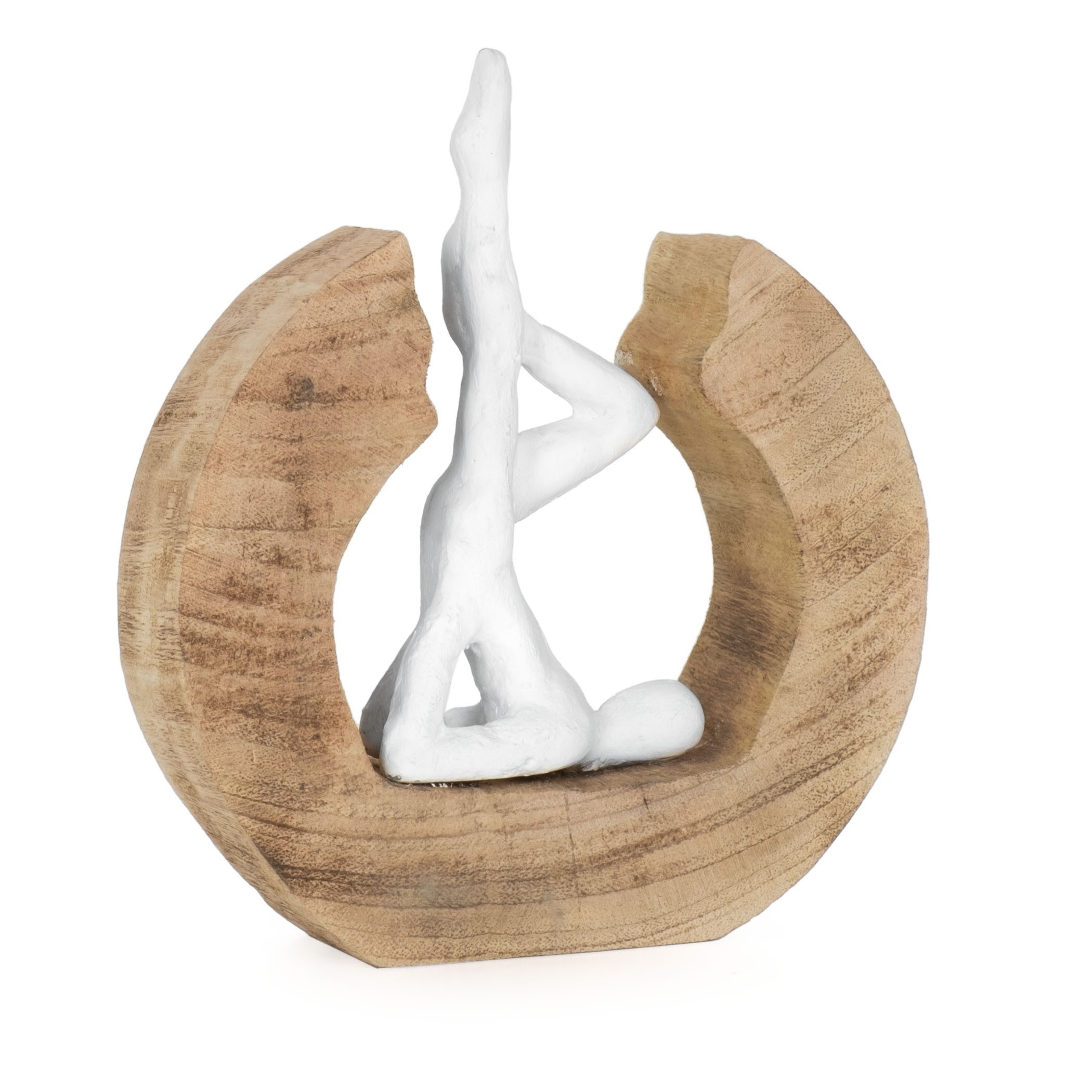 Moritz Skulptur Yoga Schulterstand, Holz, Tischdeko, Fensterdeko, Wanddeko, Holzdeko, Weihnachtsdeko