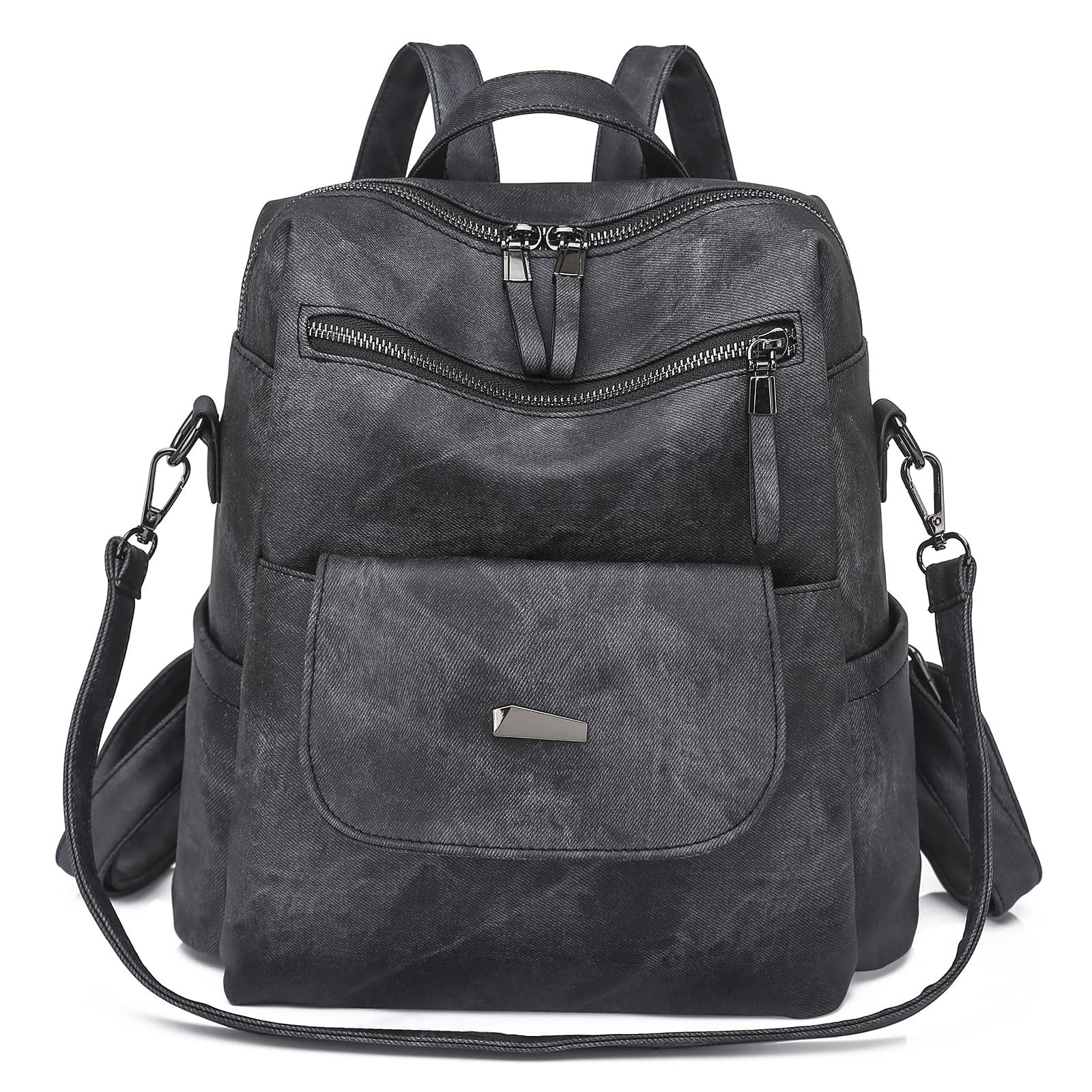 Coonoor Cityrucksack Unisex Rucksack Wasserdicht Anti-Diebstahl Leichtgewicht PU Reisen, Mehrzweck Cabrio Geldbörse Umhängetasche Handtasche Rucksack
