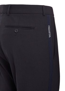 Valentino Loungehose VALENTINO TAILORED WOOL BLEND SLIM PANTS ICONIC TAPE LOGO NAVY TROUSER