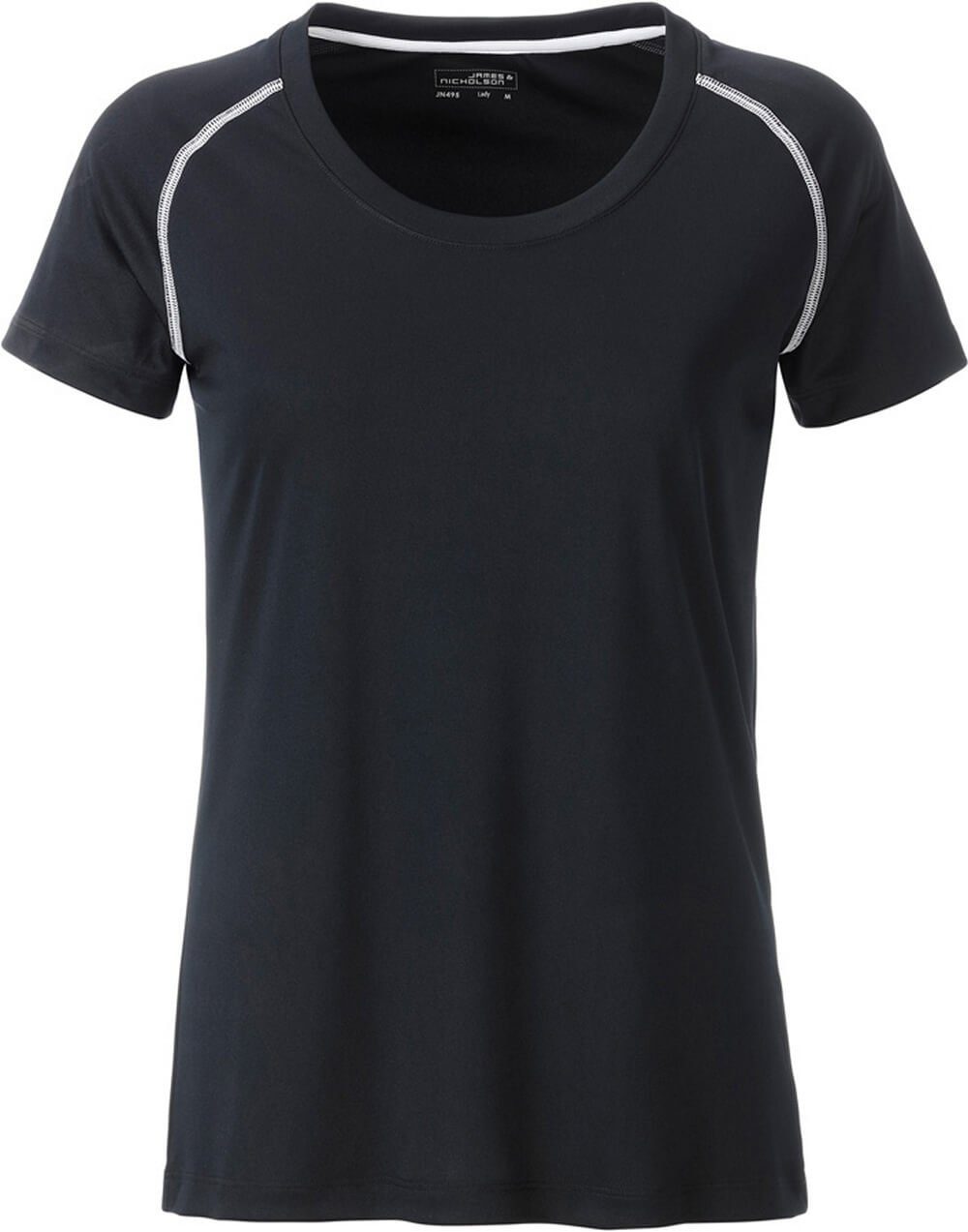 James & Nicholson Funktionsshirt James & Nicholson JN 495 Damen Funktions-Shirt schnell trocknend black/white