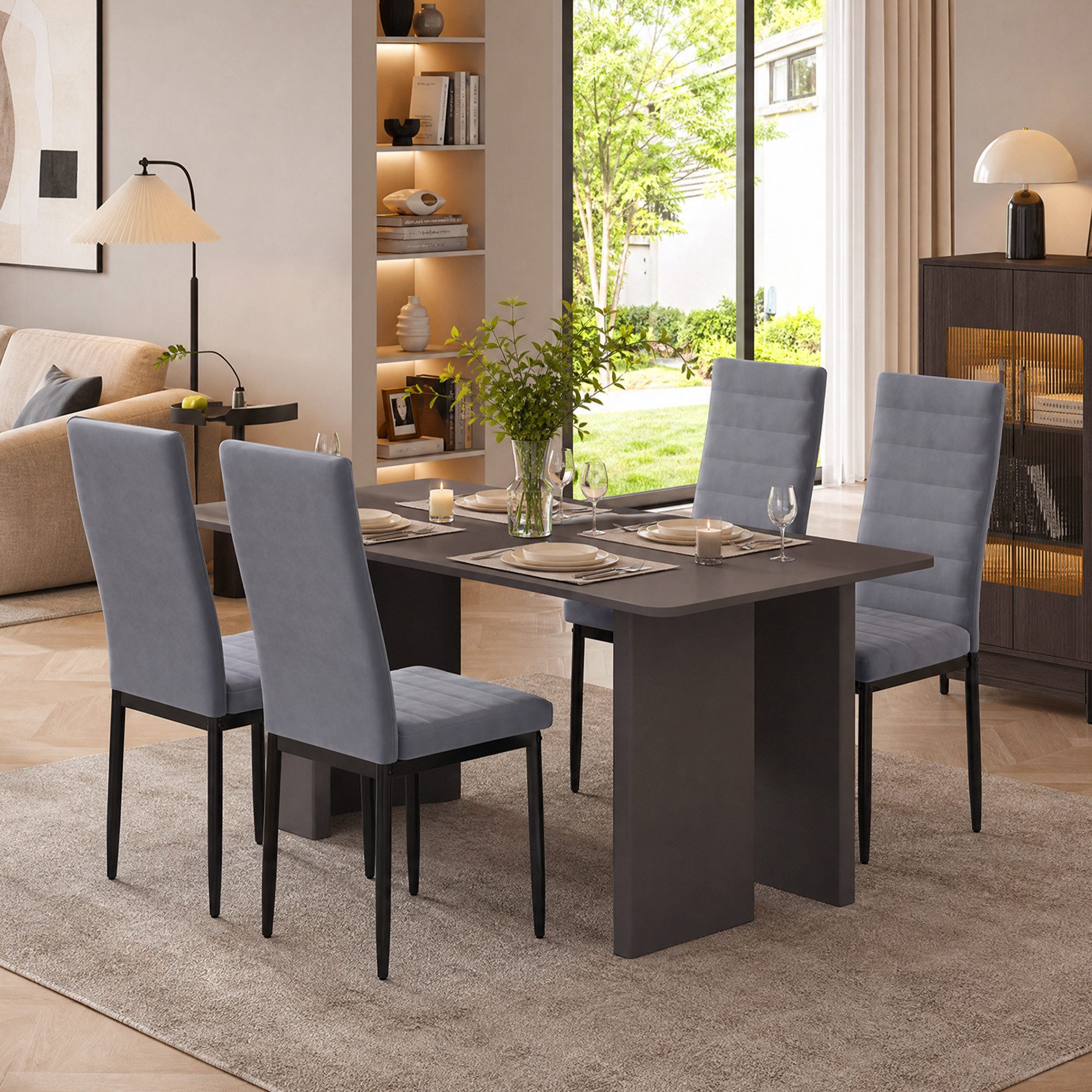 Blishom Esszimmerstuhl Esszimmerstühle 4er-Set, Küchenstuhl mit Gepolstert, 41x50x97 cm (4 St) – Bild 3 von 5