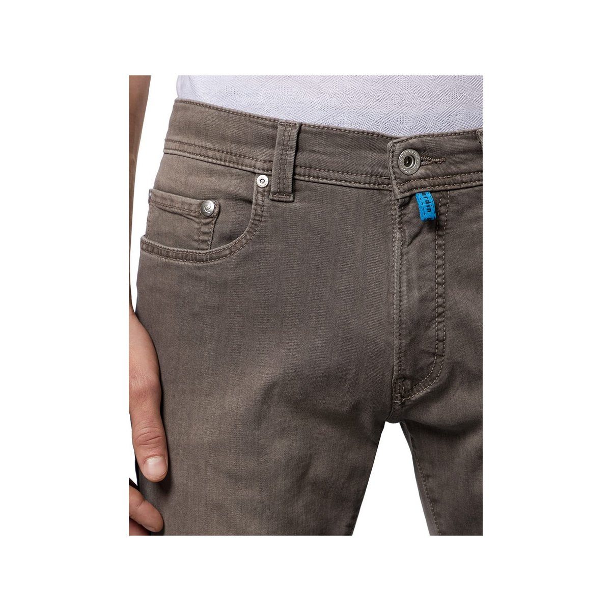 Pierre 5-Pocket-Jeans Cardin braun (1-tlg)
