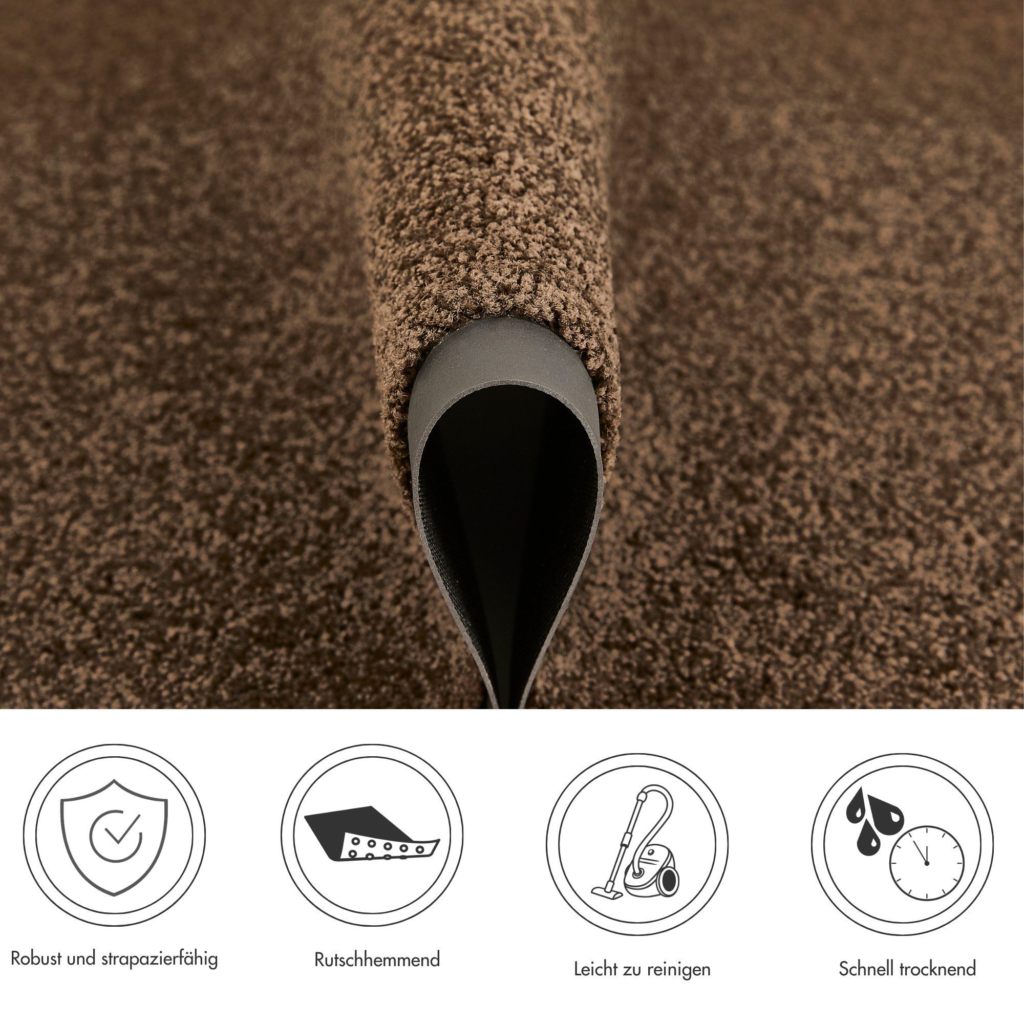 OTTO home Fußmatte Emil, rechteckig, Höhe: 6 mm, Schmutzfangmatte für den Innenbereich, unifarben – Bild 5 von 5