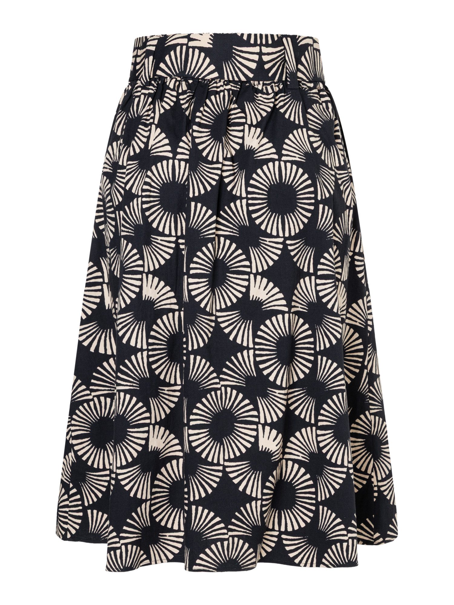 MORE&MORE A-Linien-Rock Baumwollrock mit Print