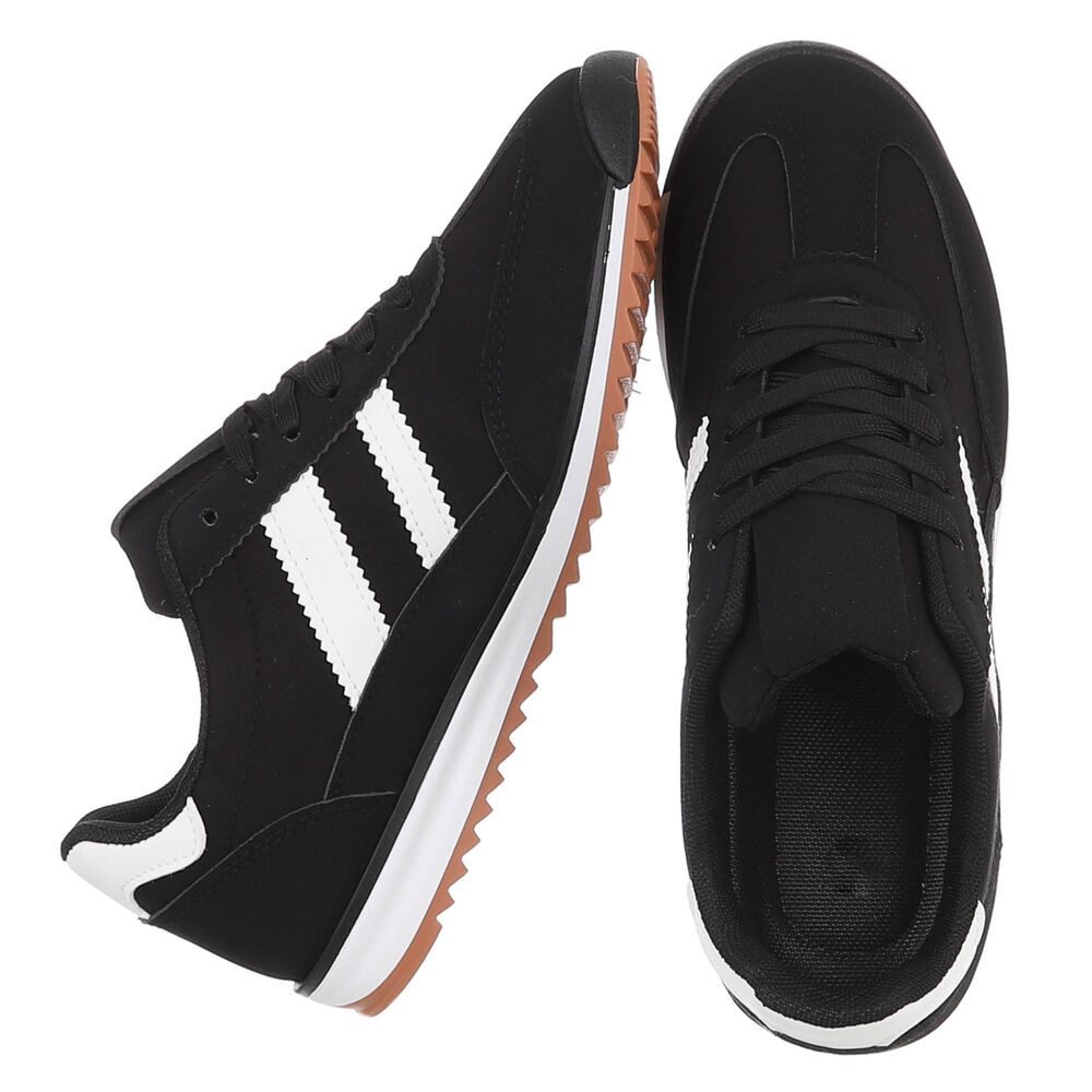 Ital-Design Damen Sneaker mit Schnürung und Profilsohle Sneaker (91742596) Flach Sneakers Low in Schwarz – Bild 2 von 5