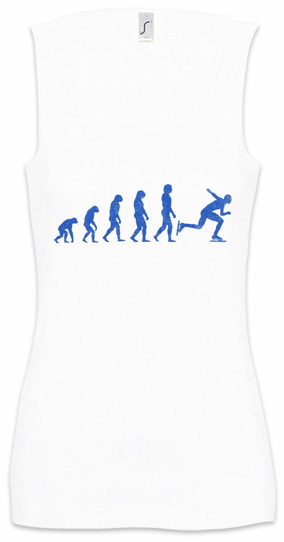 Urban Backwoods Tanktop Speed Skating Evolution Ärmelloses Damen T-Shirt Ice Eisschnellläufer Eisschnellläuferin Eisschnelllaufen Schlittschuhe Player