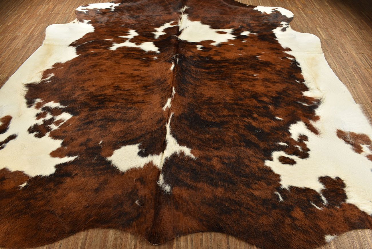KUHFELL online & NOMAD Fellteppich Kuhfell Tricolor echtes Rinderfell Braun günstig online kaufen