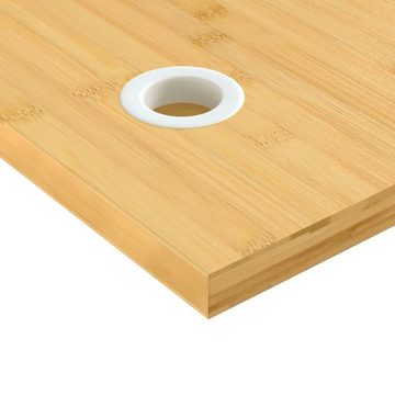 vidaXL Schreibtisch Schreibtischplatte 110x55x2,5 cm Bambus