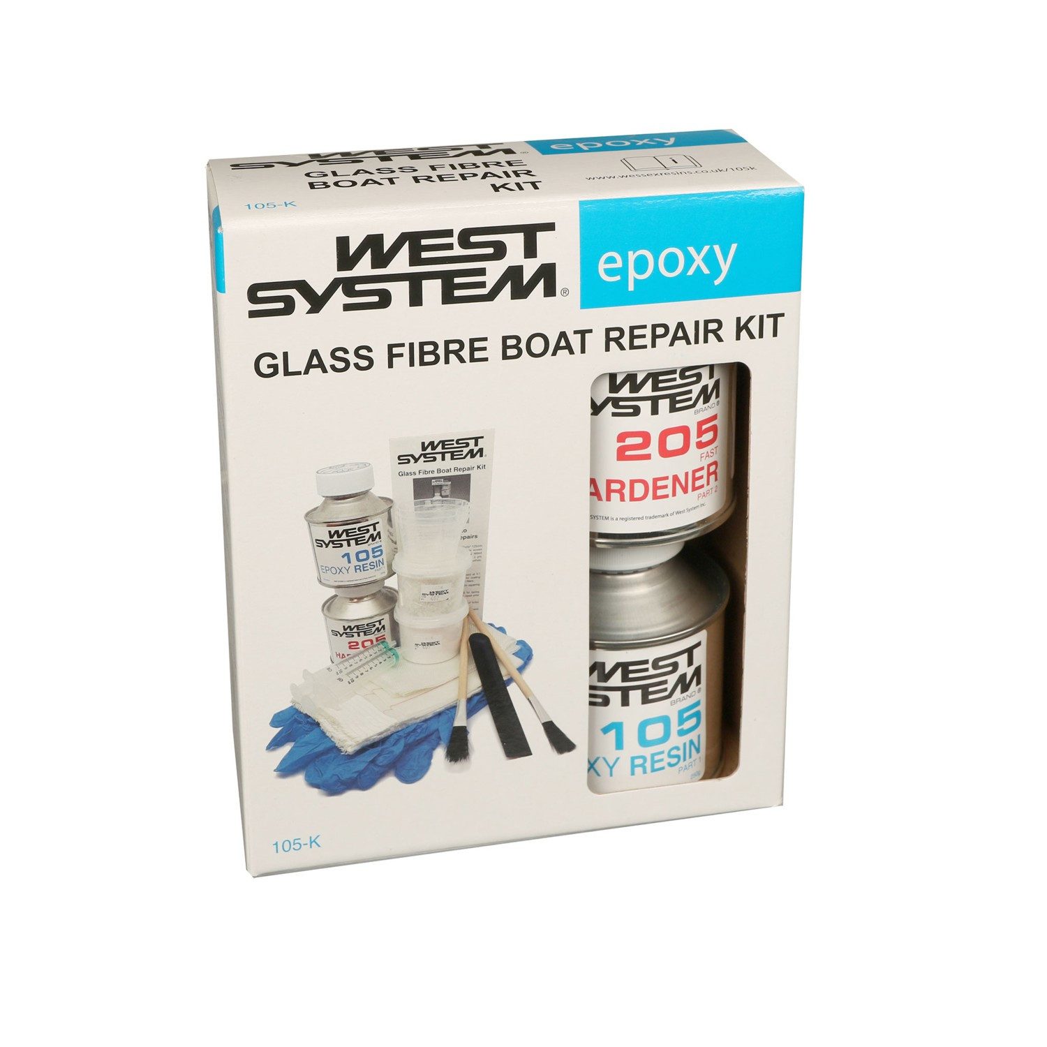 WEST SYSTEM Epoxidharz West System GFK Reparatur-Set für Boote (105-K)