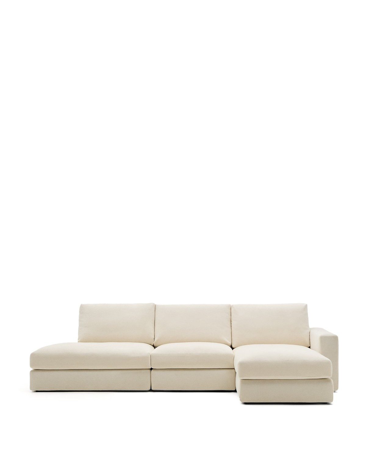 Natur24 Sofa Alea Modulares 5-Sitzer-Sofa 220 x 94 x 106 cm mit Chaiselongue rechts