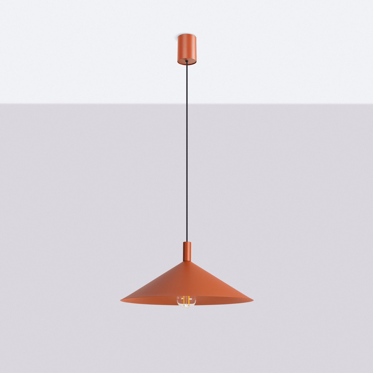 SOLLUX lighting Hängeleuchte Pendelleuchte NOX 40 rote ocker, Nicht enthalten
