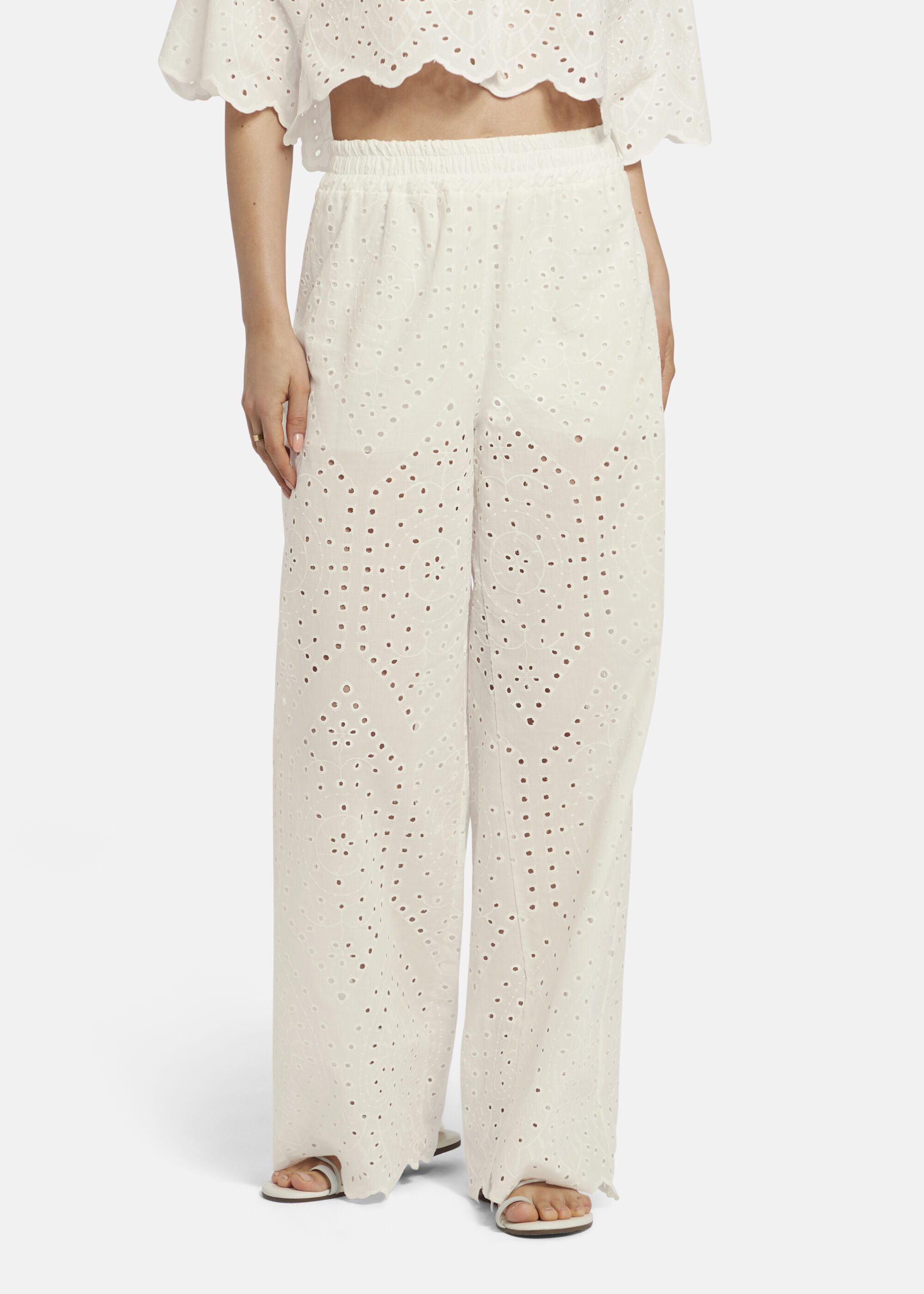 Nicowa Stoffhose NIMOLA NIMOLA bestickte Sommer Hose